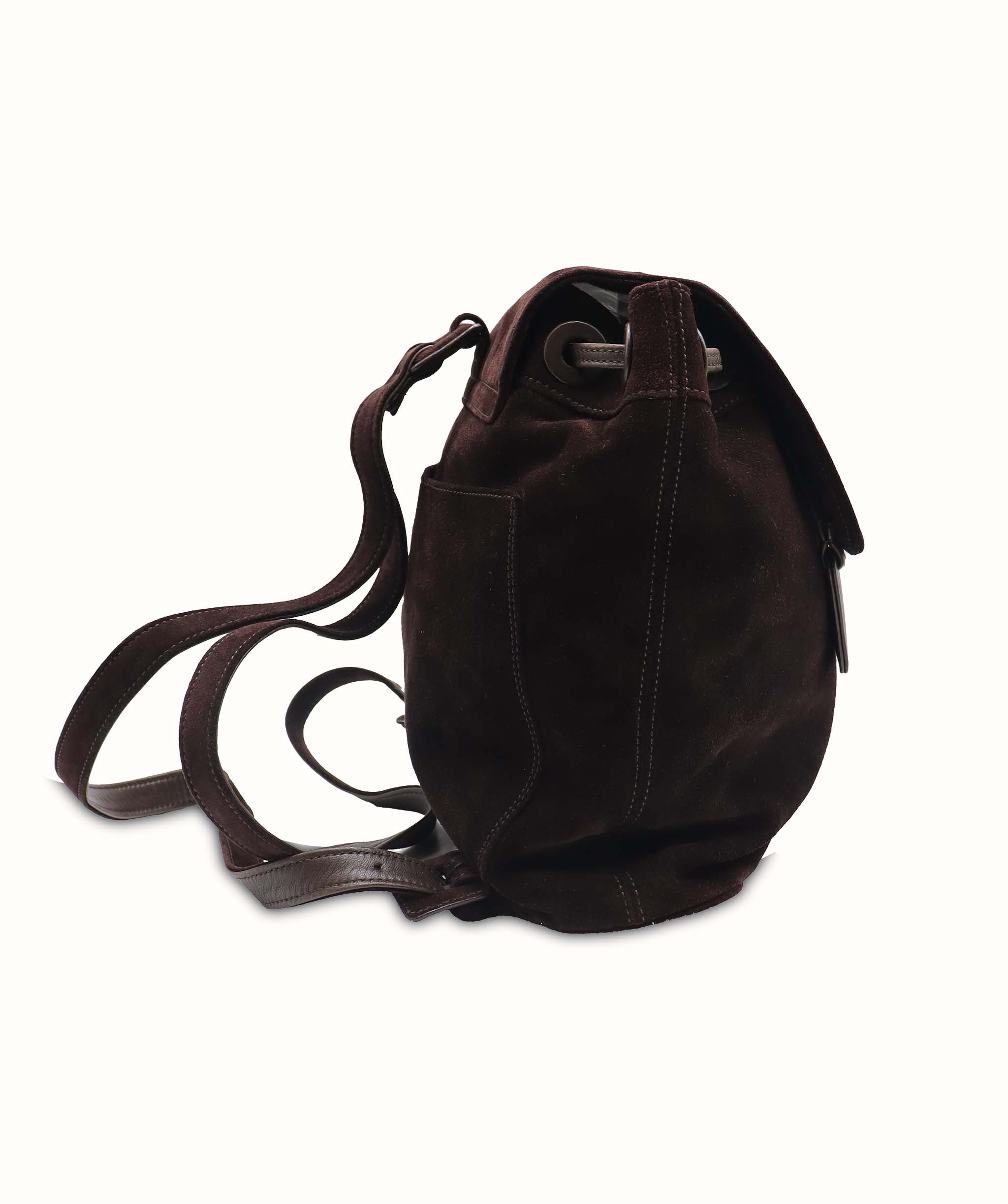 Chanel CC Suede Backpack Brown DXBS6082