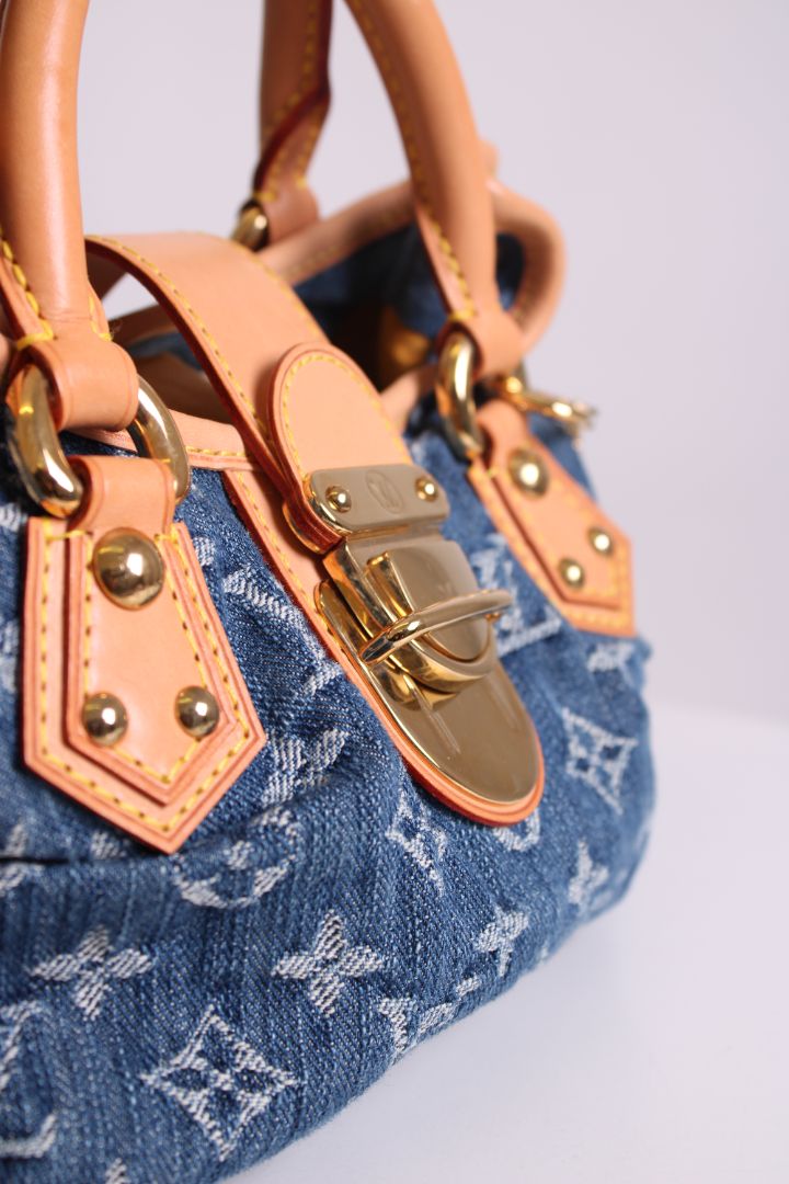 Louis Vuitton Mini Pleaty & Pouch Bag Denim