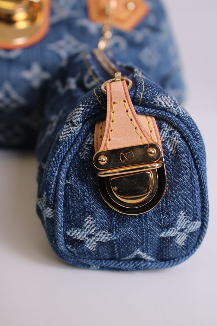 Louis Vuitton Mini Pleaty & Pouch Bag Denim