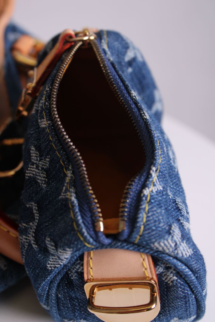 Louis Vuitton Mini Pleaty & Pouch Bag Denim