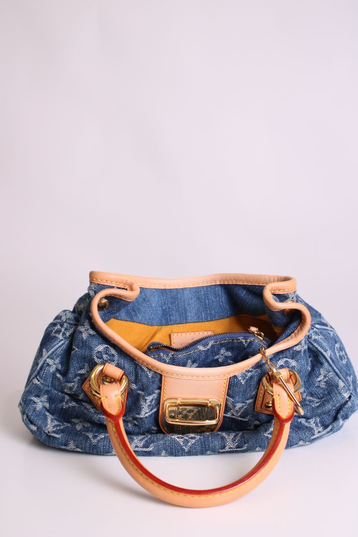 Louis Vuitton Mini Pleaty & Pouch Bag Denim