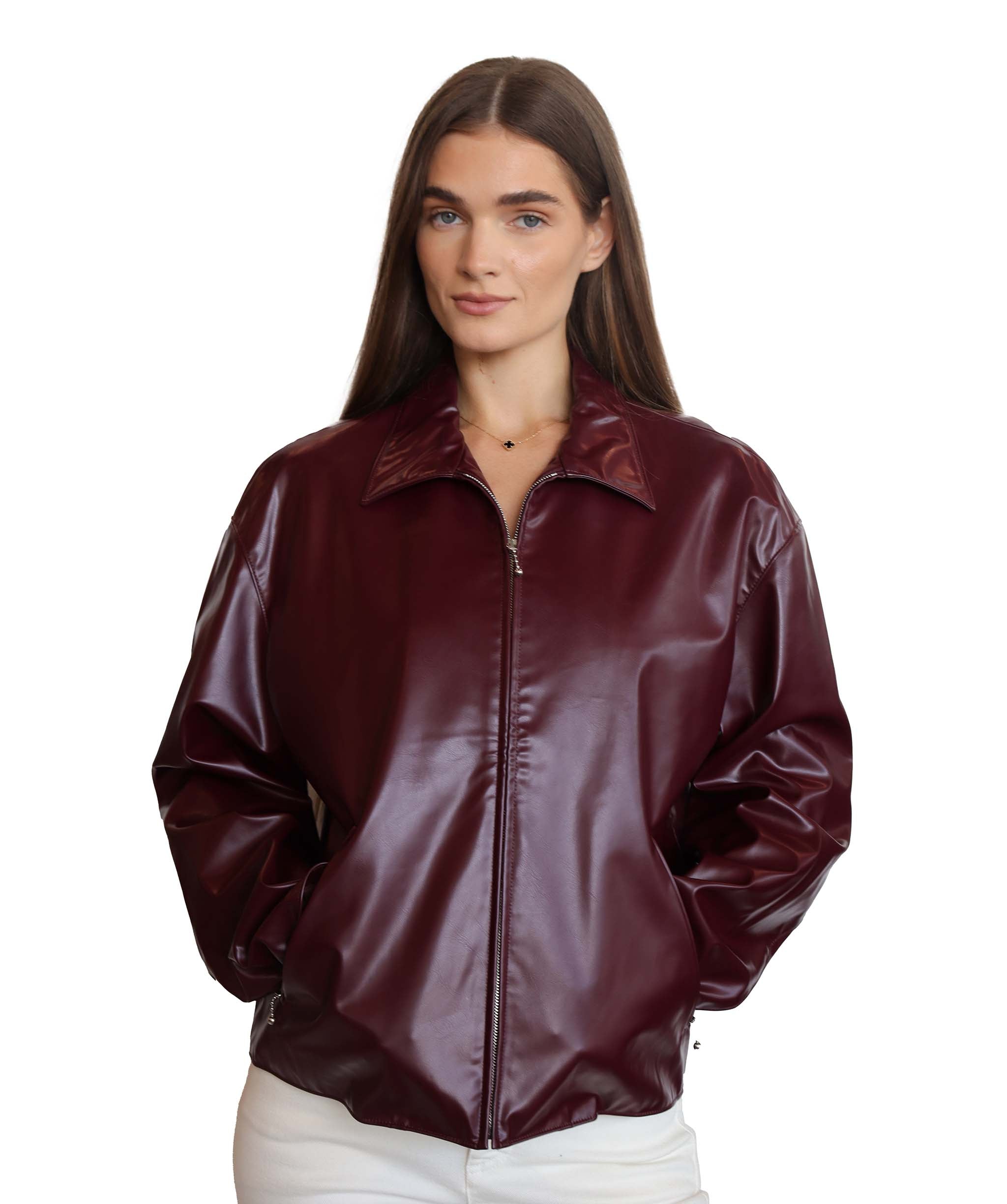 Prada Jacket MW14 Burgundy DXBS2302