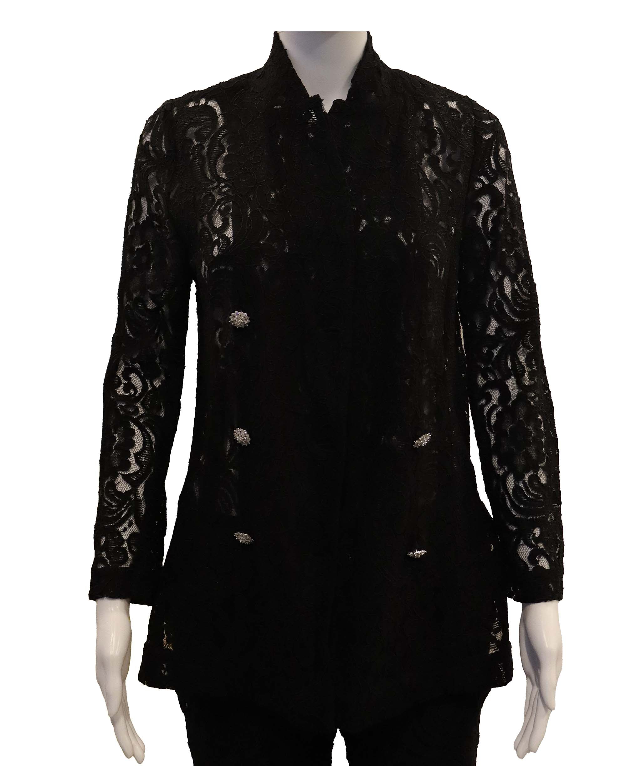 Charis and Diba Luxe Black Lace Ensemble Medium size DXBCS0741
