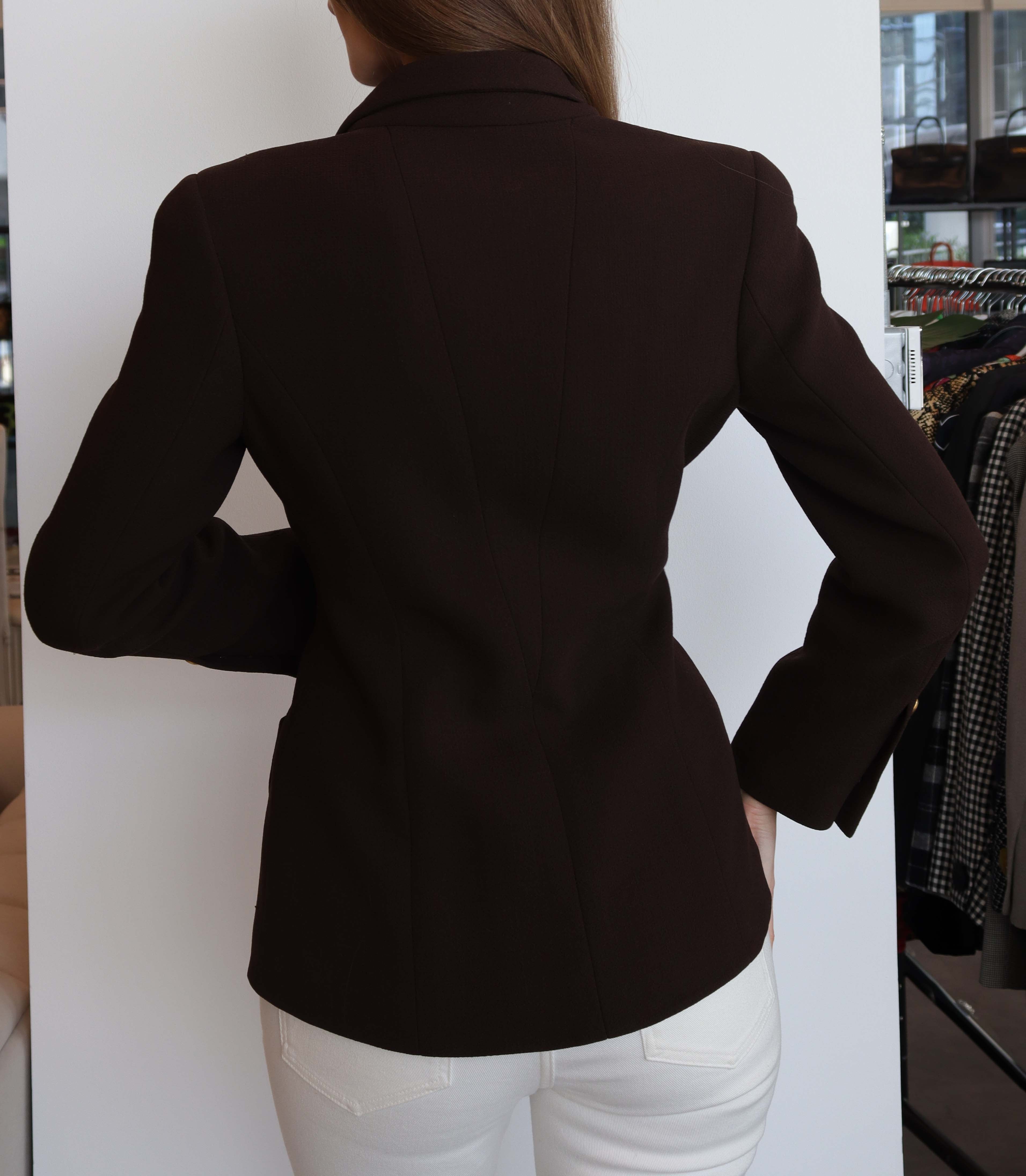 Chanel brown 96P hook and eye jacket - UKC1178