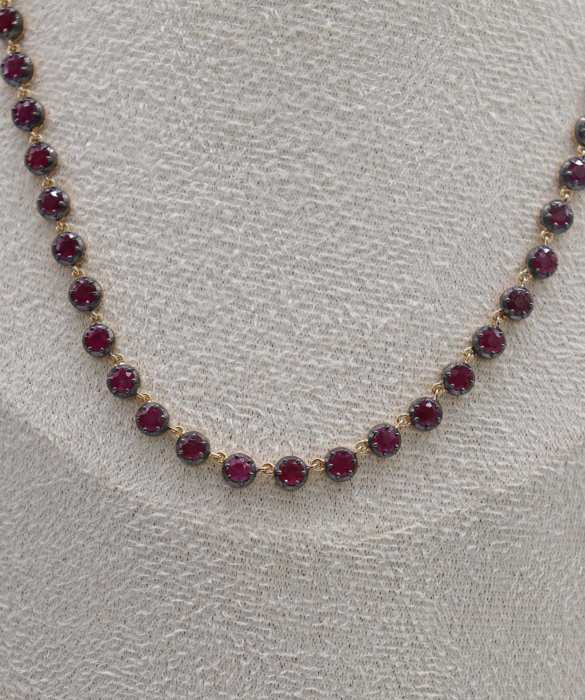 By Sabrina the oracle necklace TW-13.75ct Gold-25.21g 17" Ruby C13013