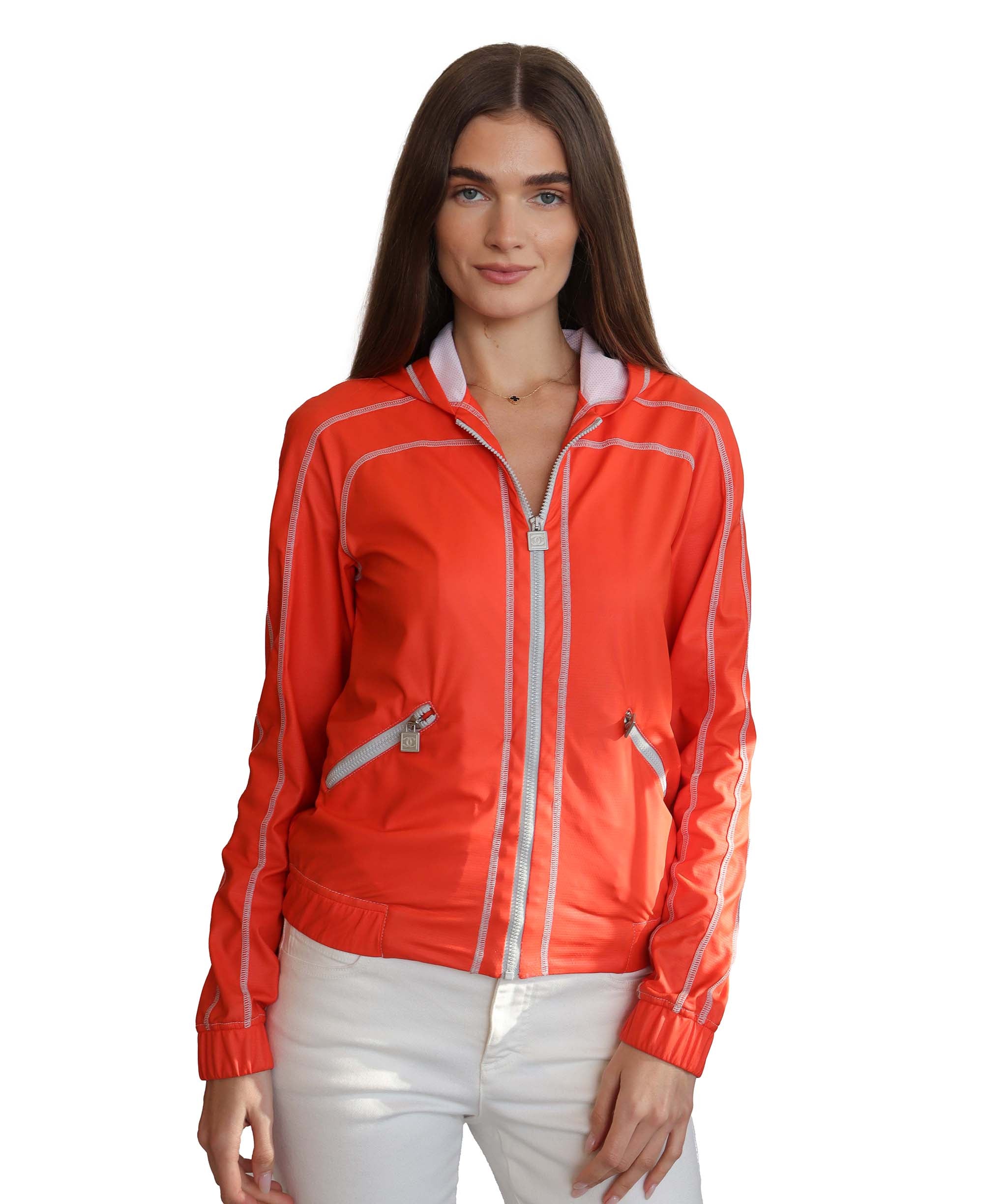 Chanel Sport Zipped Jacket orange Gray DXBS2010