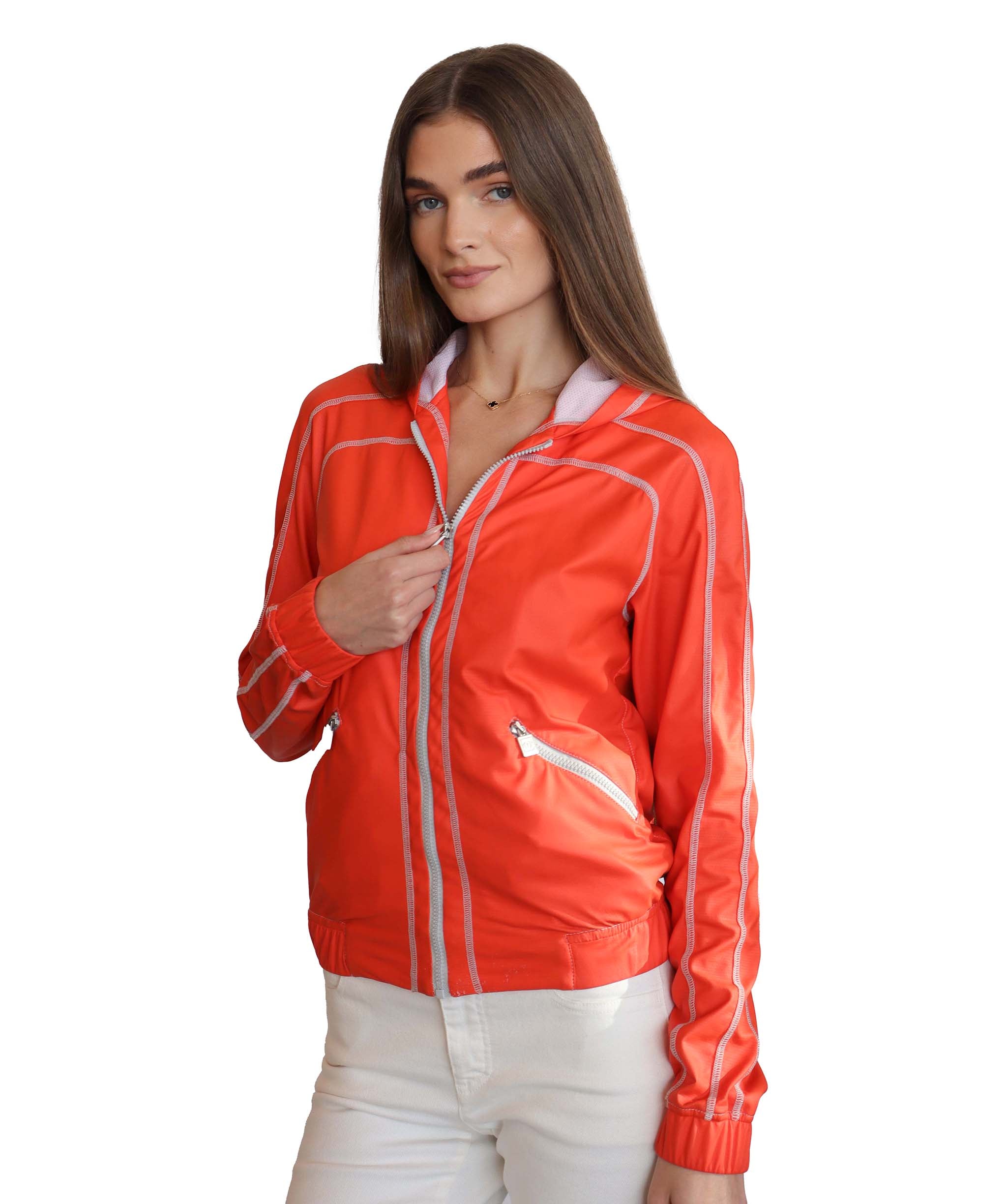 Chanel Sport Zipped Jacket orange Gray DXBS2010