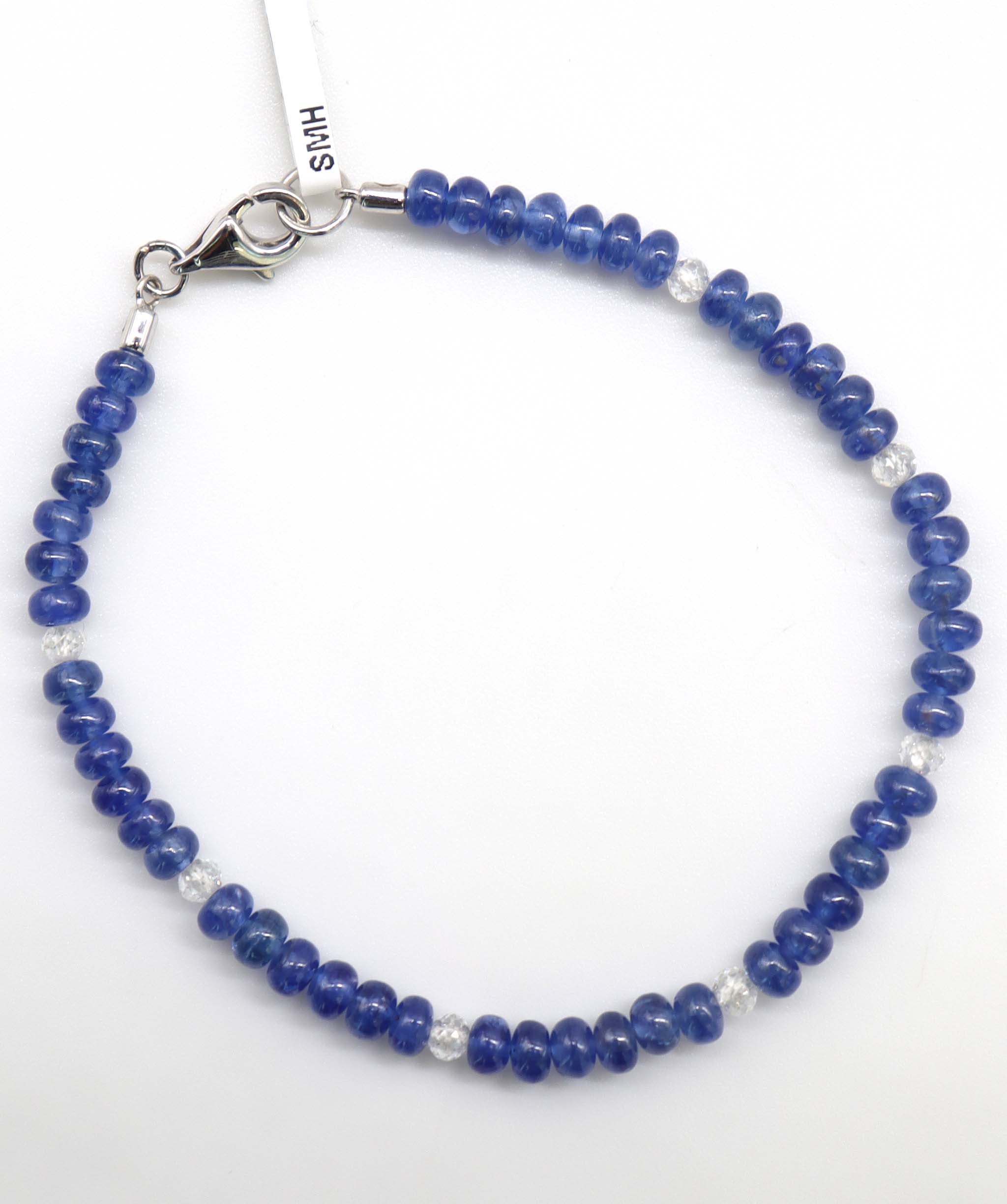 By Sabrina a royal bracelet   -22.26ct Gold-0.68g 17cm Blue sapphire B3120-1