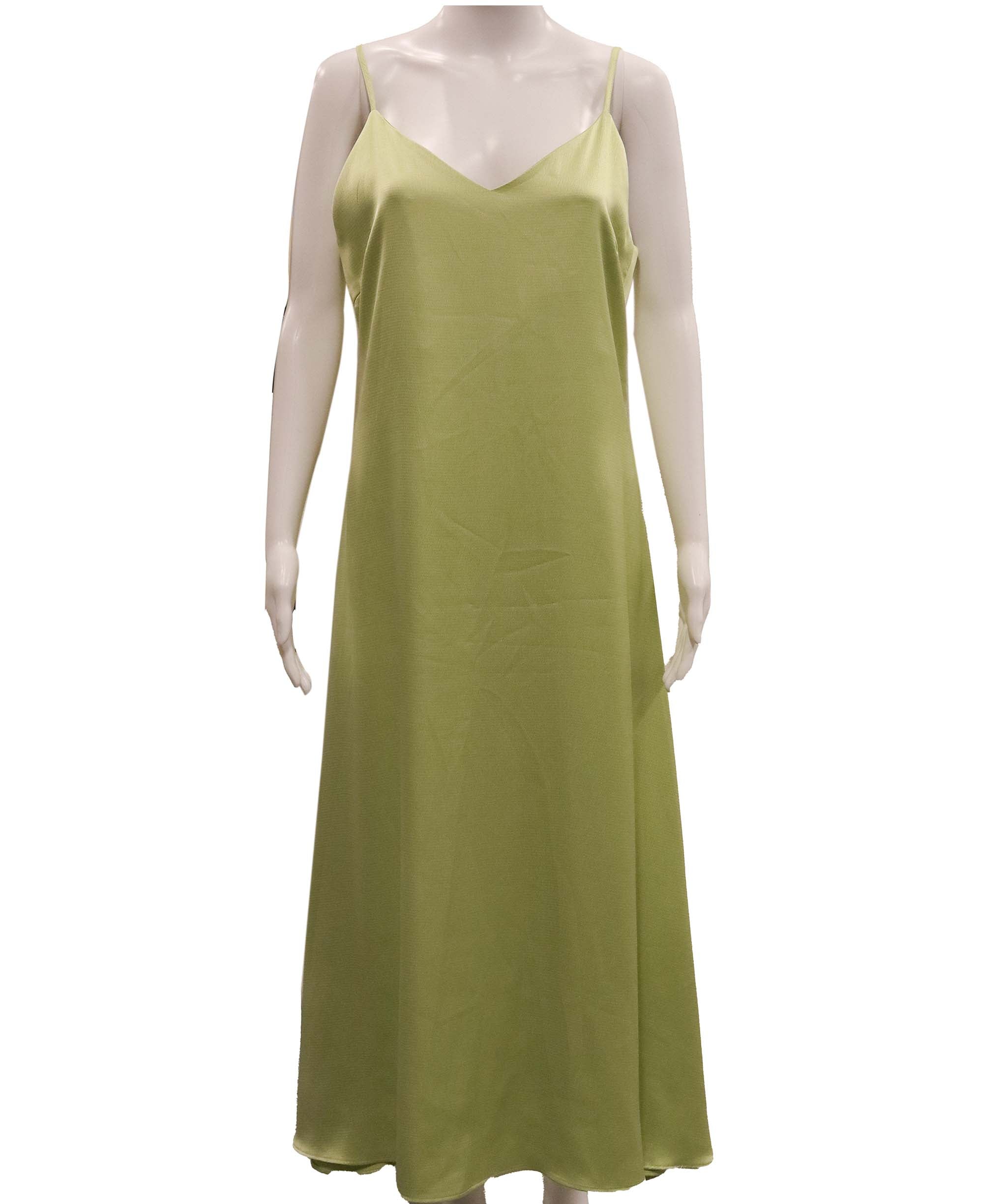 Elegant Mint Satin Midi dress Medium size DXBCS0729