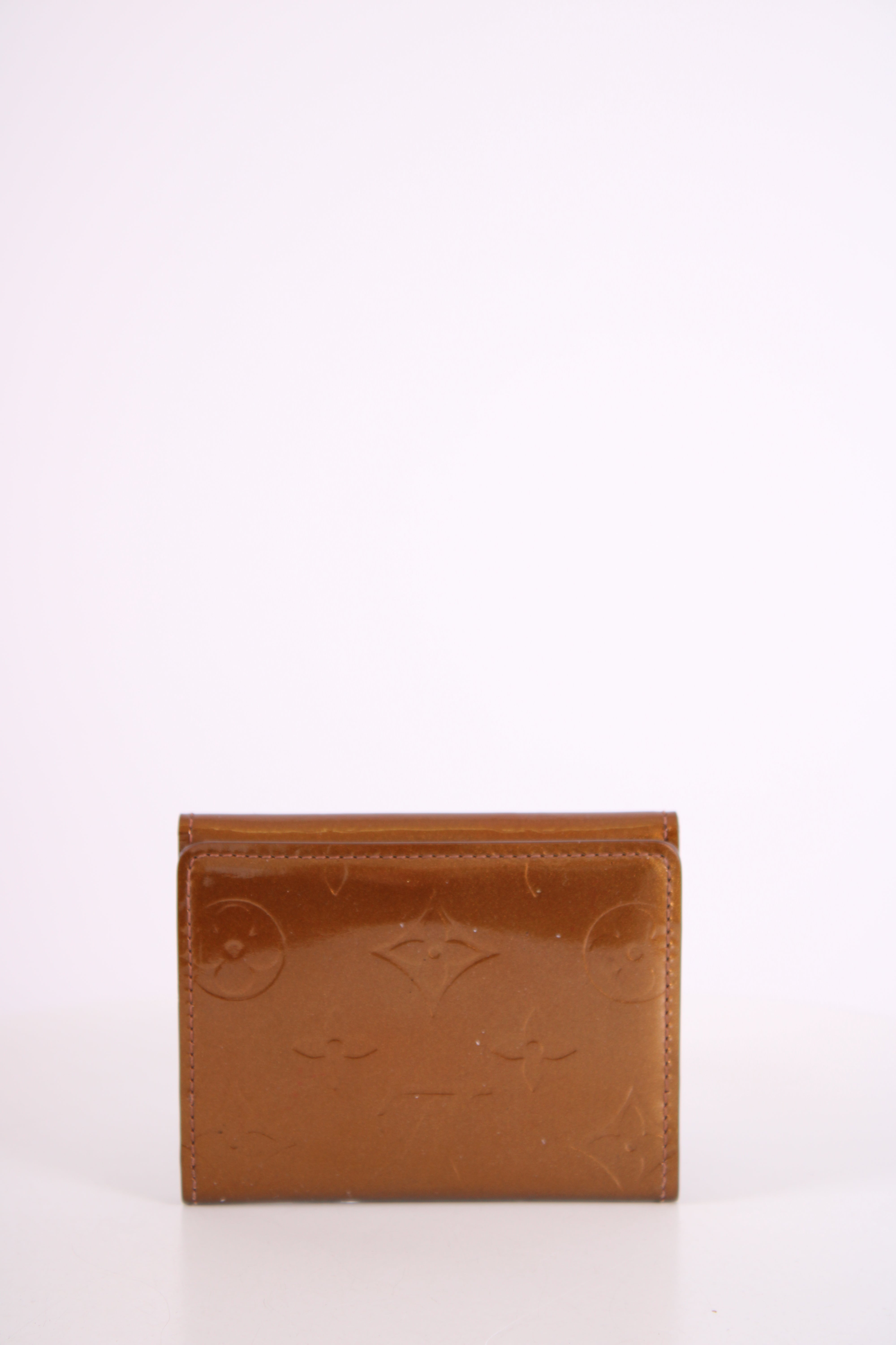 Louis Vuitton Monogram Vernis Coin Wallet Bronze