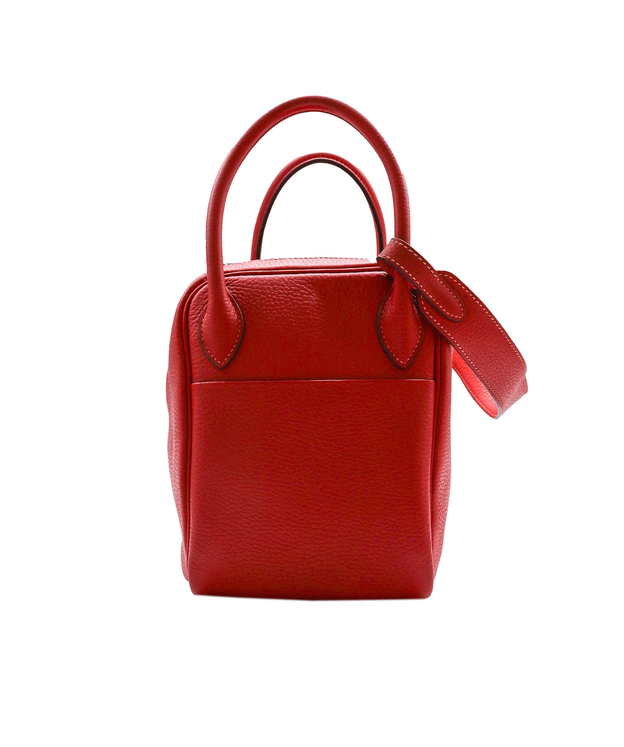 Hermès Lindy 30 Eclat Rouge Casaque / Rose Jaipur PHW #P ASL10628