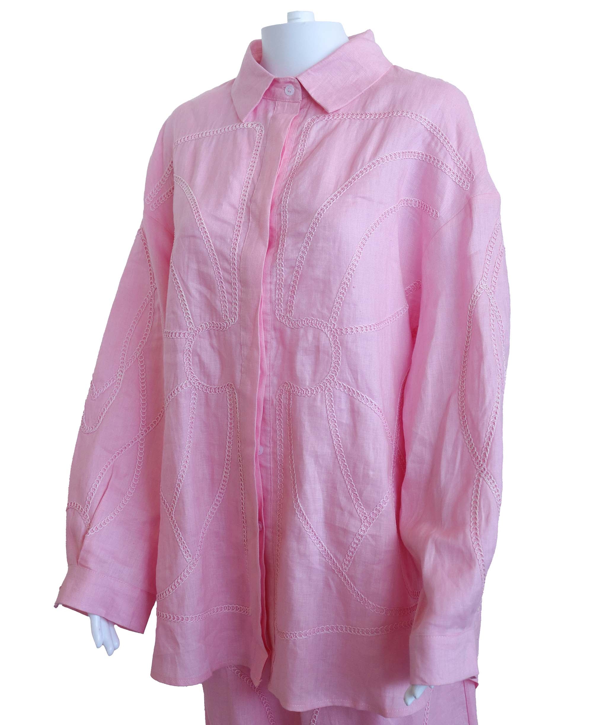 Pink Top and Trouser Set AGC3748