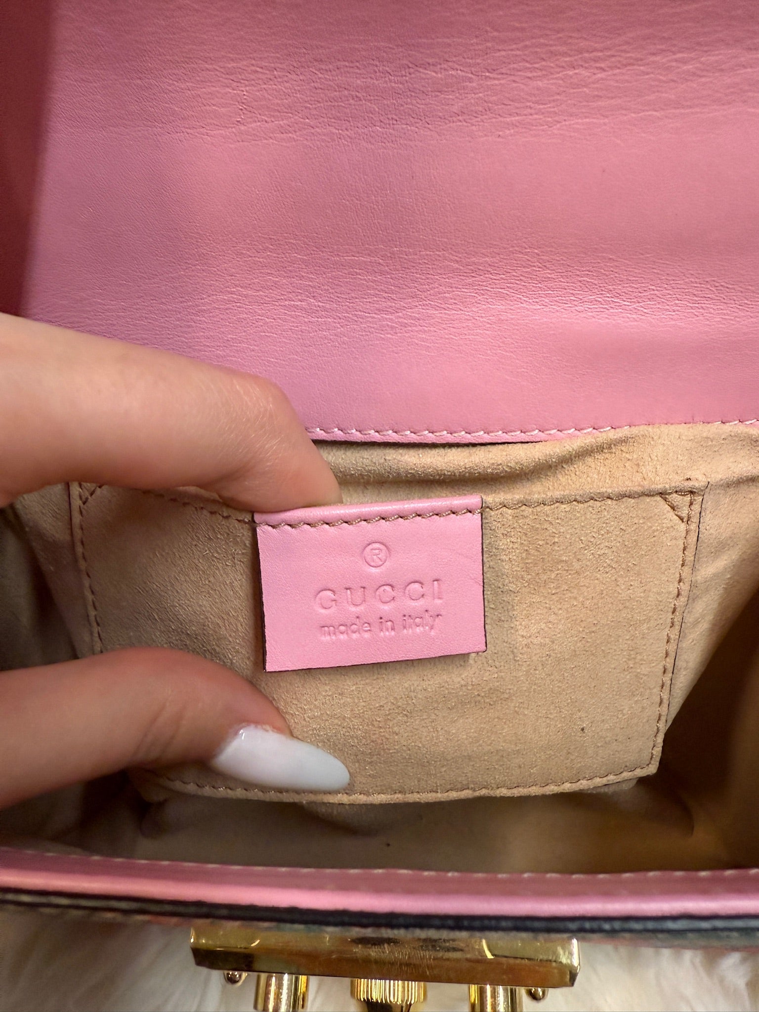 Gucci Padlock GG Strawberry Chain Bag