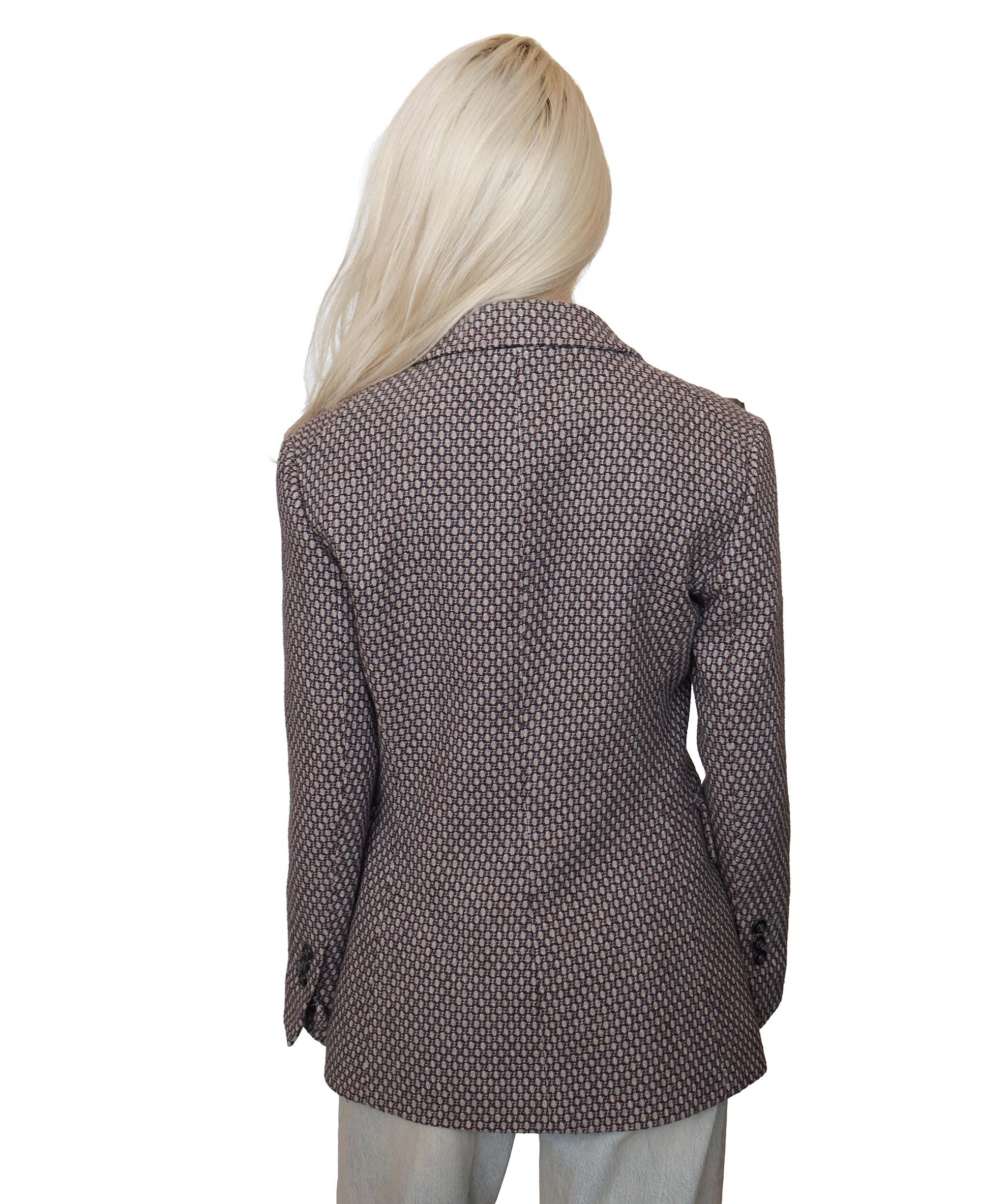 Yves Saint Laurent Brown and Beige Tweed Jacket - AGC1812