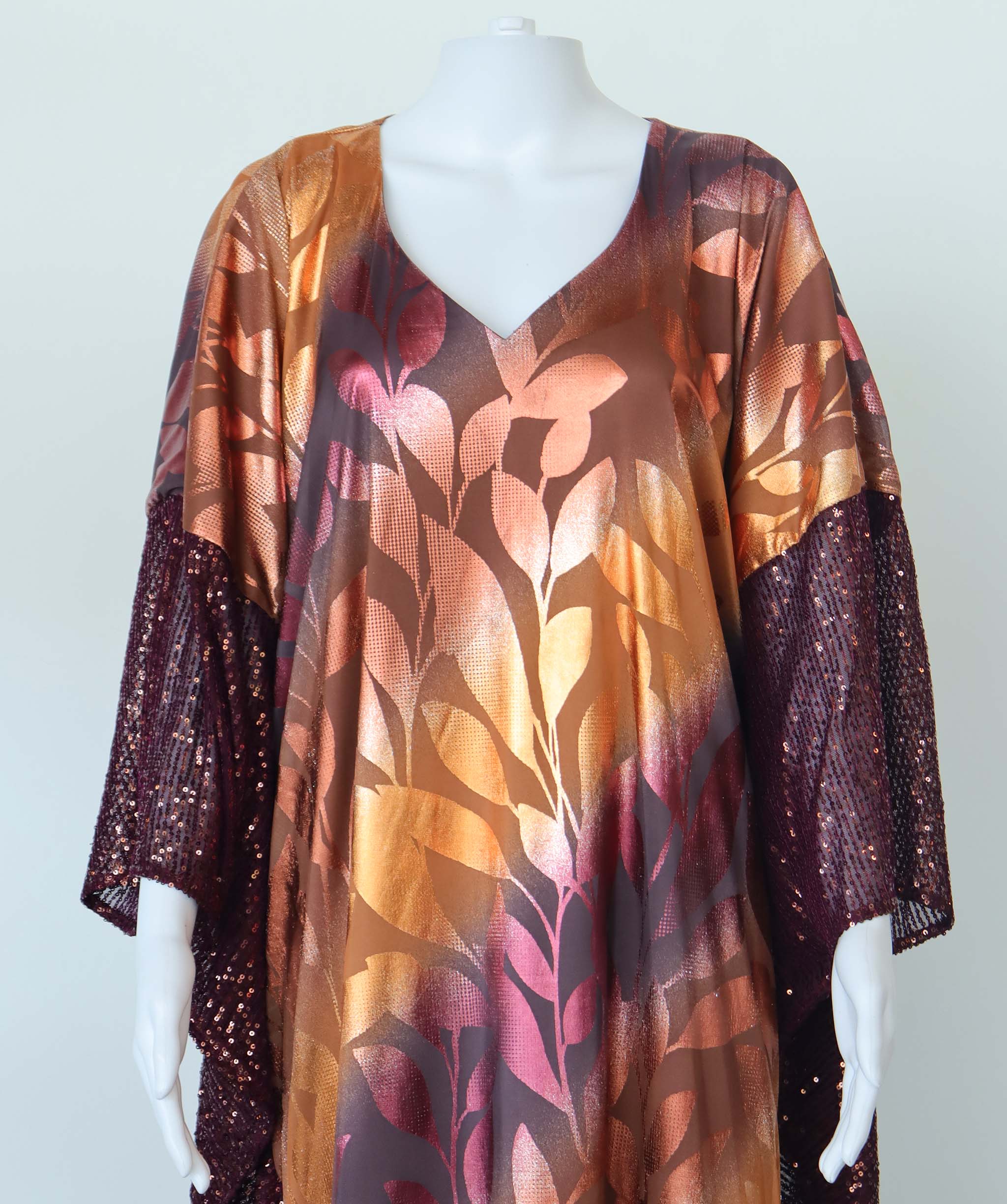 TROPICAL KAFTAN MAUVE SIZE OS ASC7066