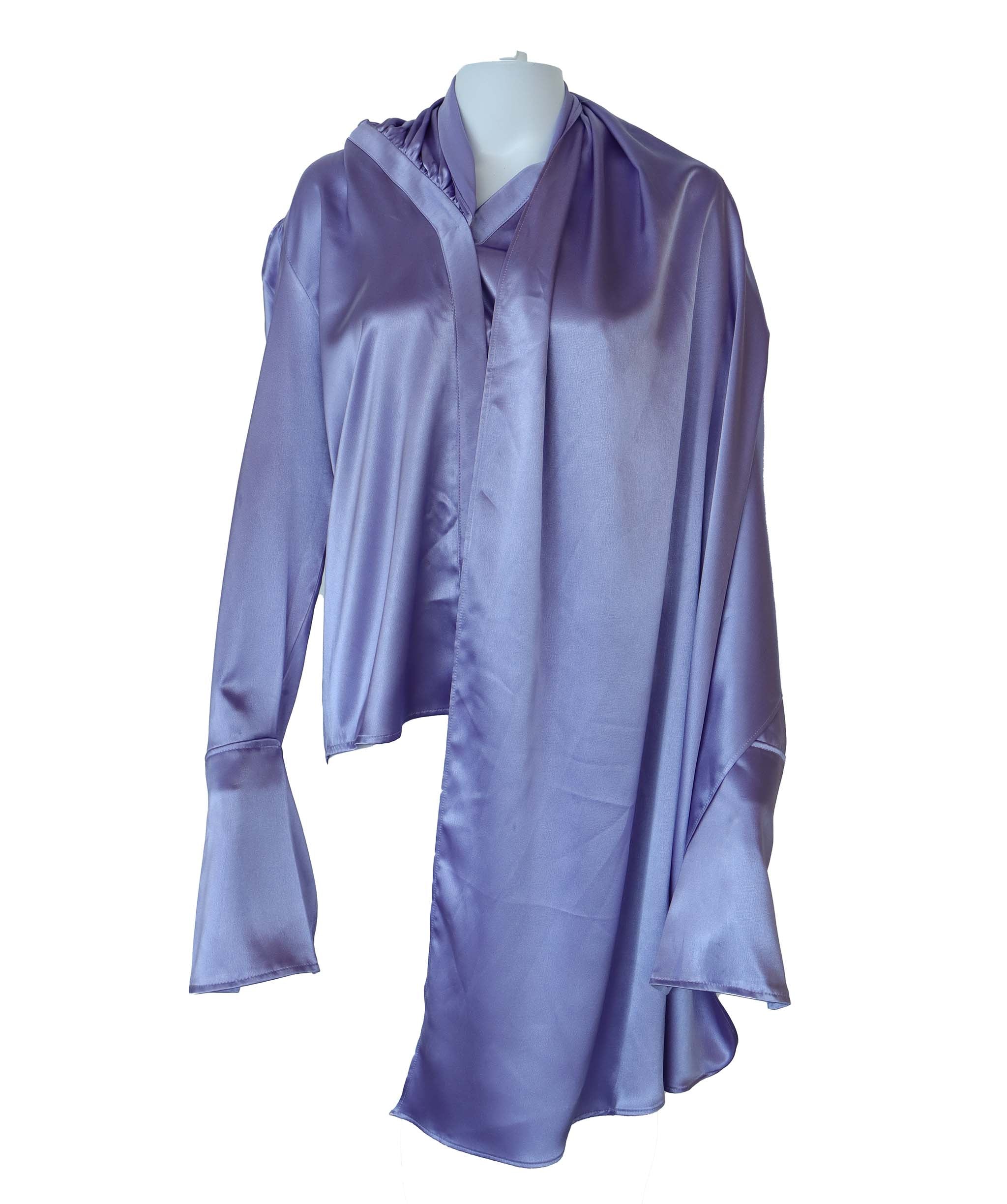 TIMELESS SCARF BLOUSE lILAC SIZE L/XL ASC7105