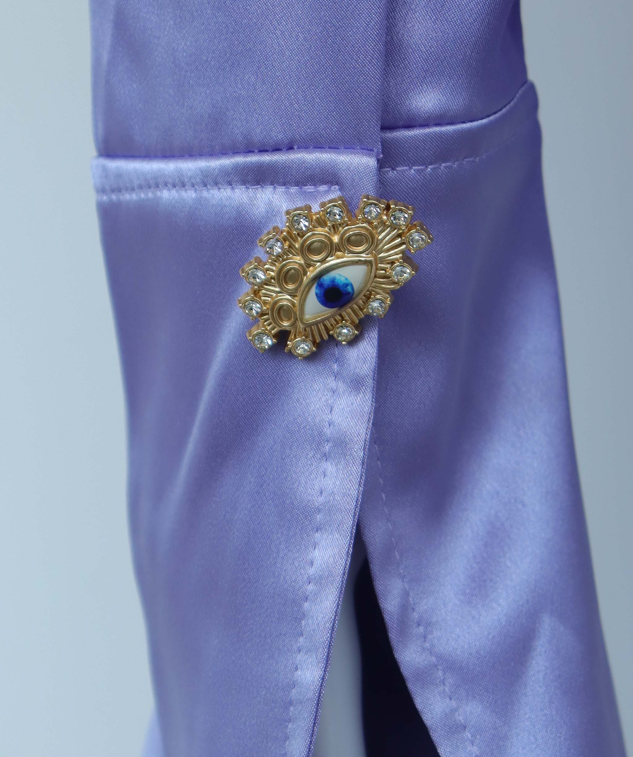 TIMELESS SCARF BLOUSE lILAC SIZE L/XL ASC7105