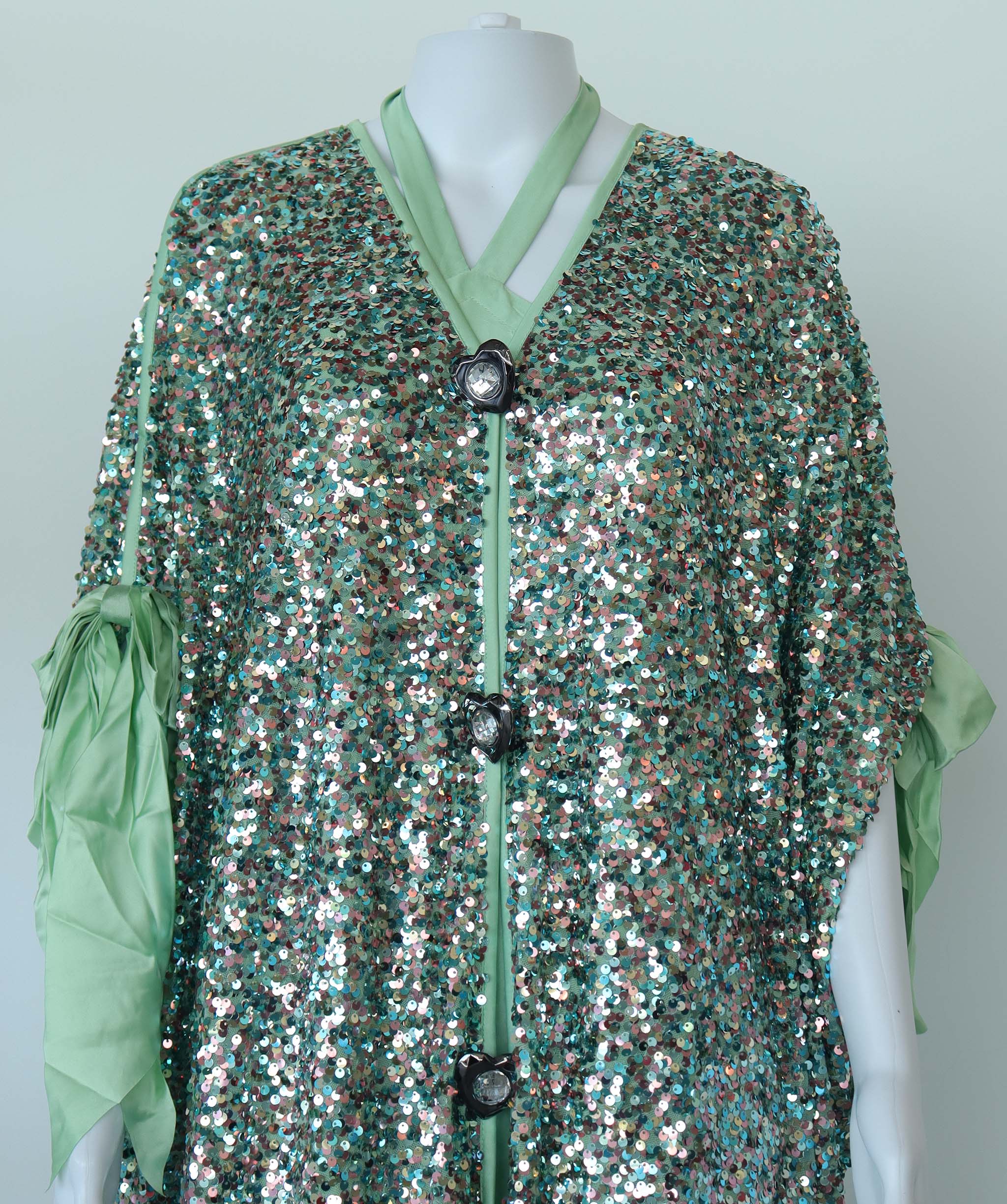 EMPRESS KAFTAN GREEN BOW SIZE OS ASC7070