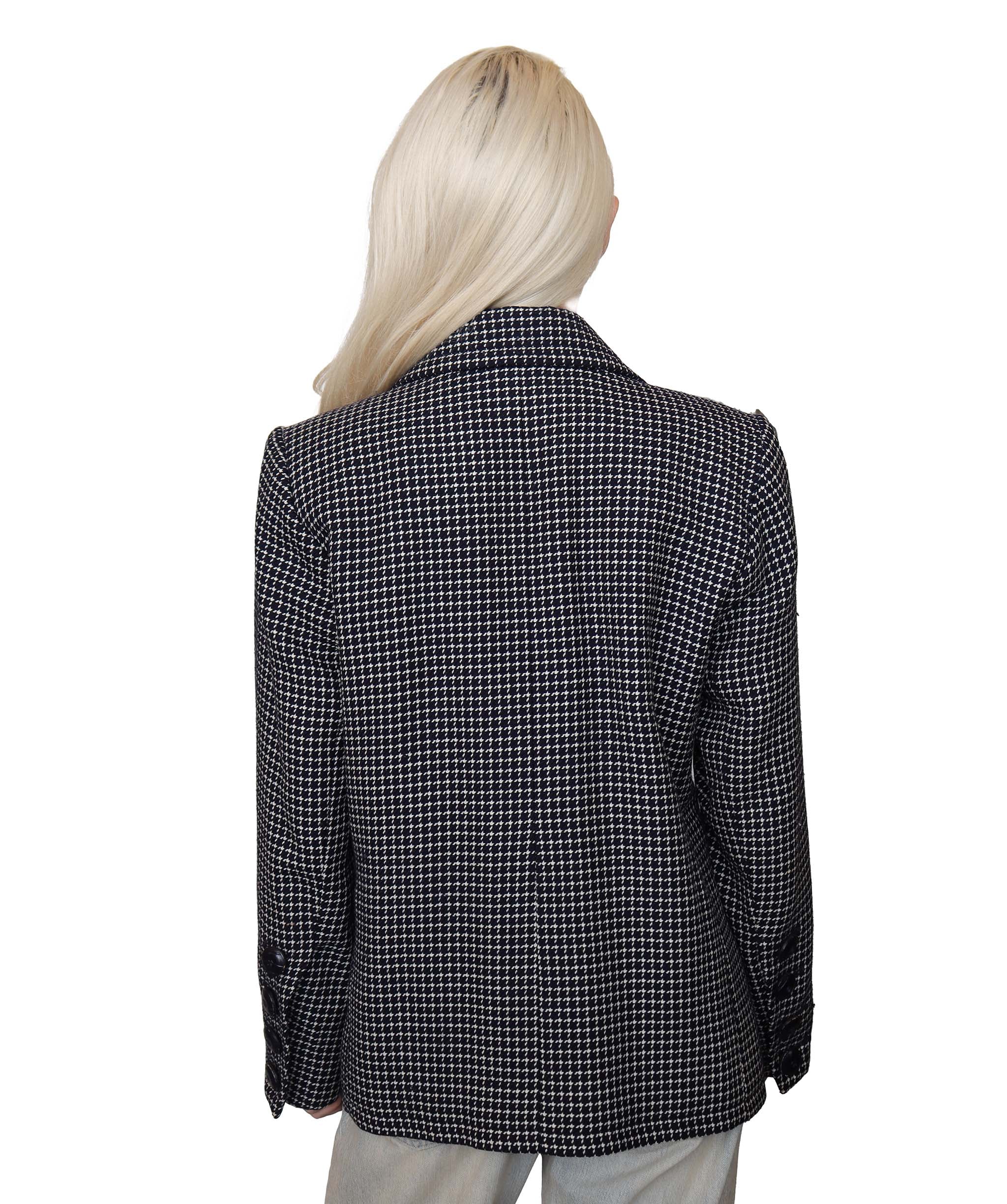 Yves Saint Laurent Blue Houndstooth Wool jacket - AGC1832