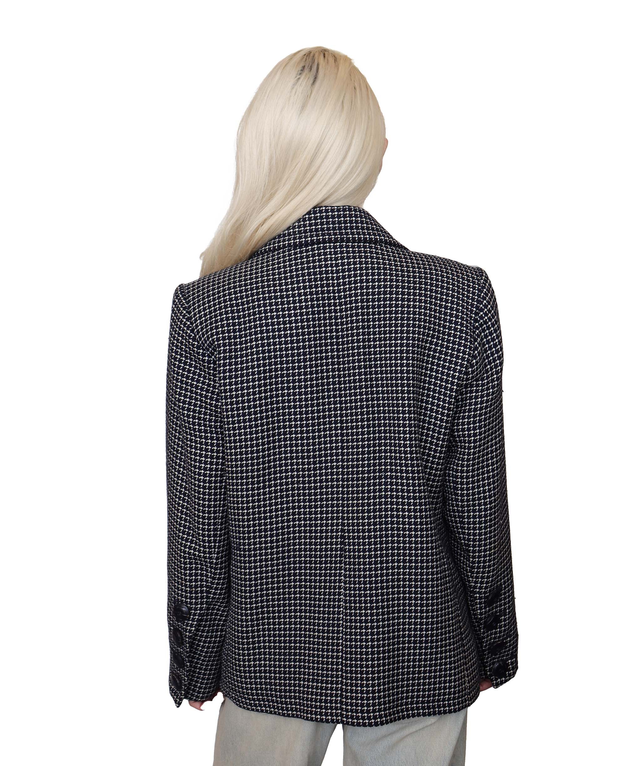 Yves Saint Laurent Blue Houndstooth Wool jacket - AGC1832