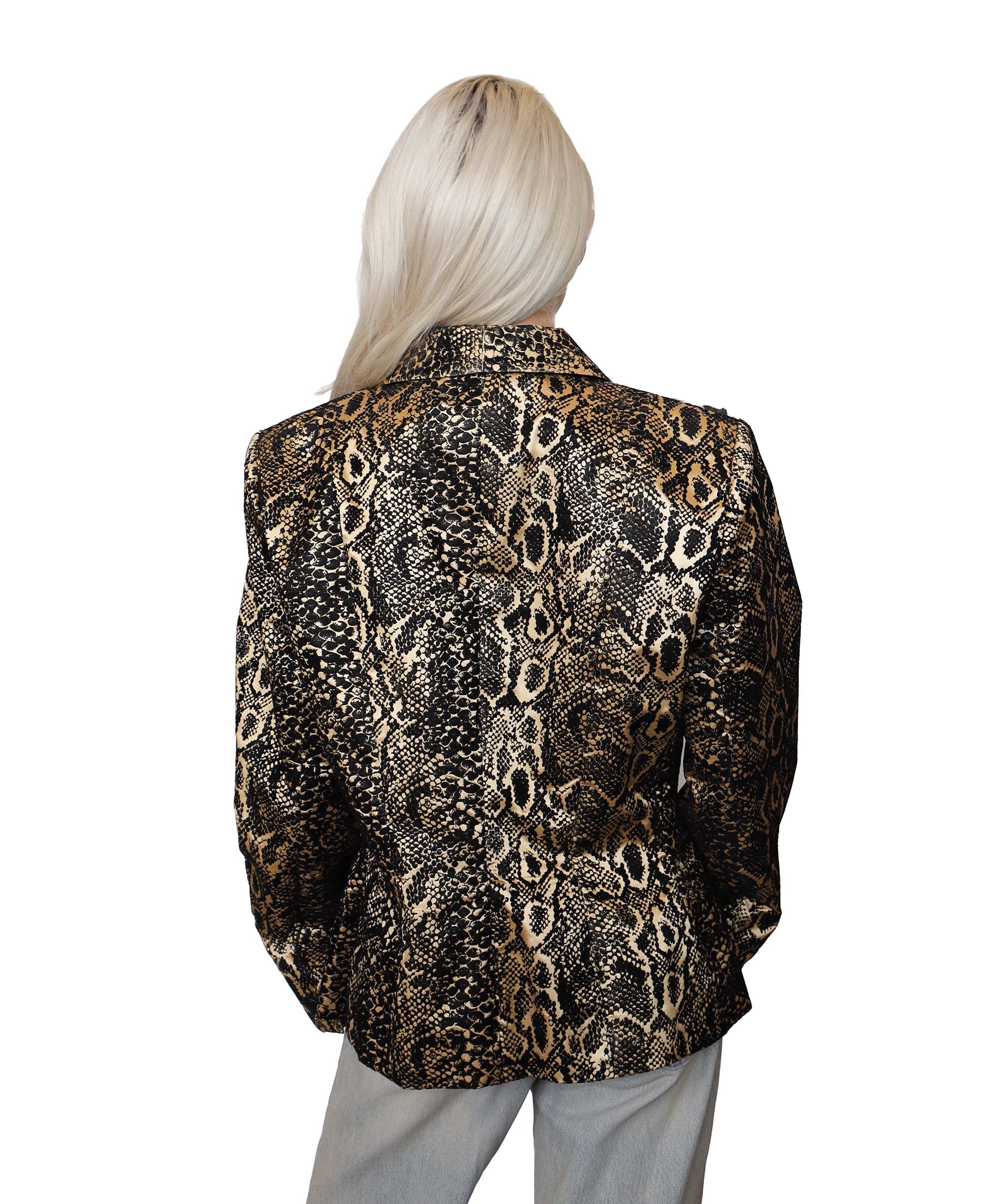 Yves Saint Laurent Snake Skin Printed Velvet Jacket - AGC1810