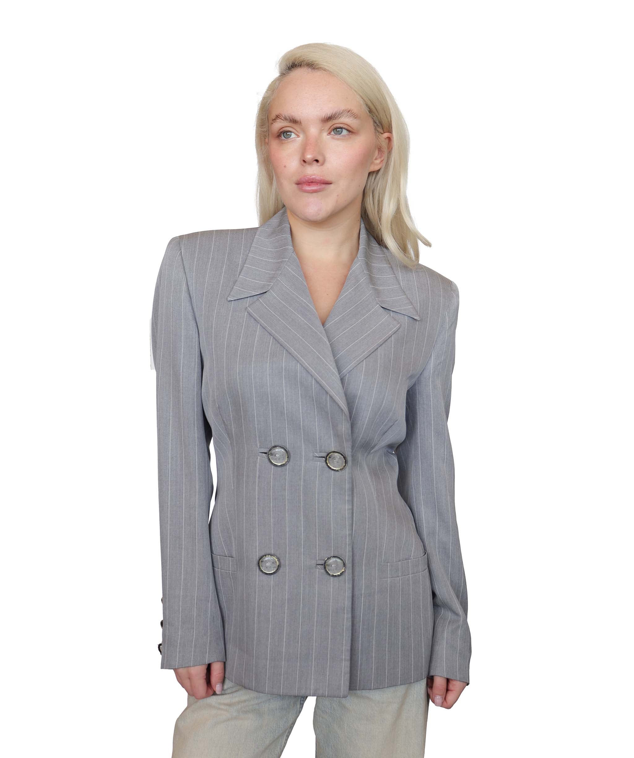 Versace grey striped jacket AGC1890