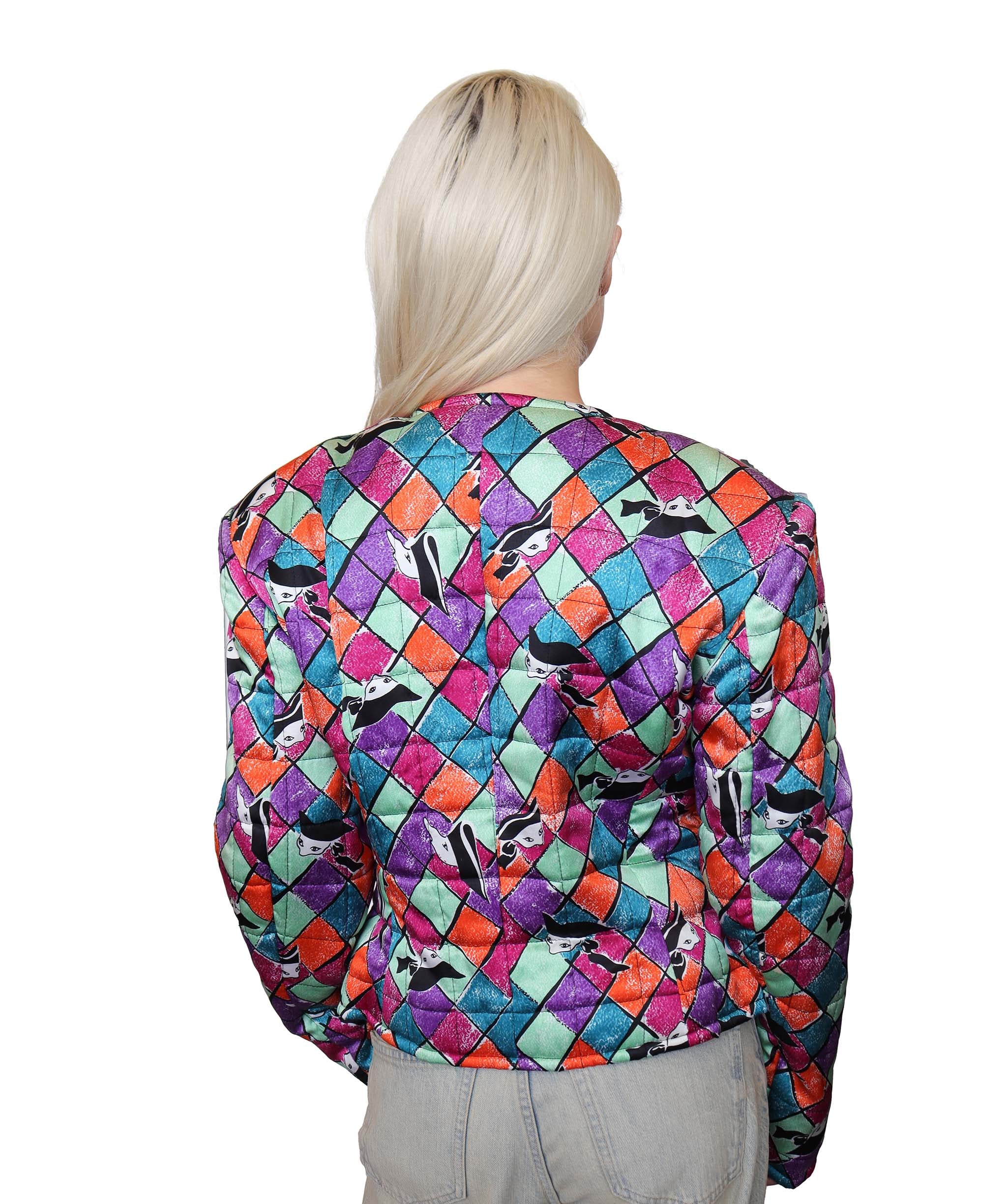 Yves Saint Laurent Arlequin Printed Silk Jacket - AGC1817