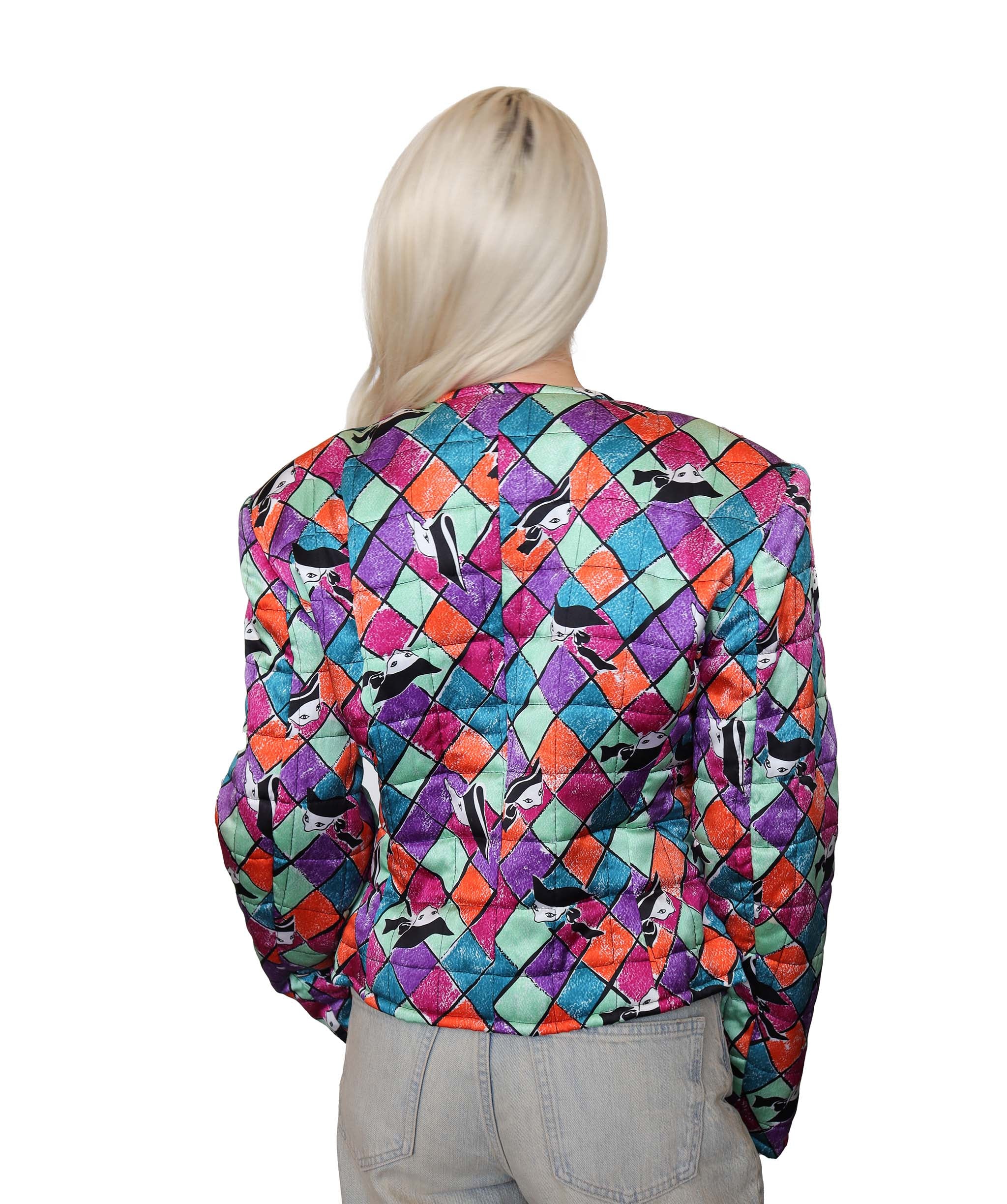 Yves Saint Laurent Arlequin Printed Silk Jacket - AGC1817