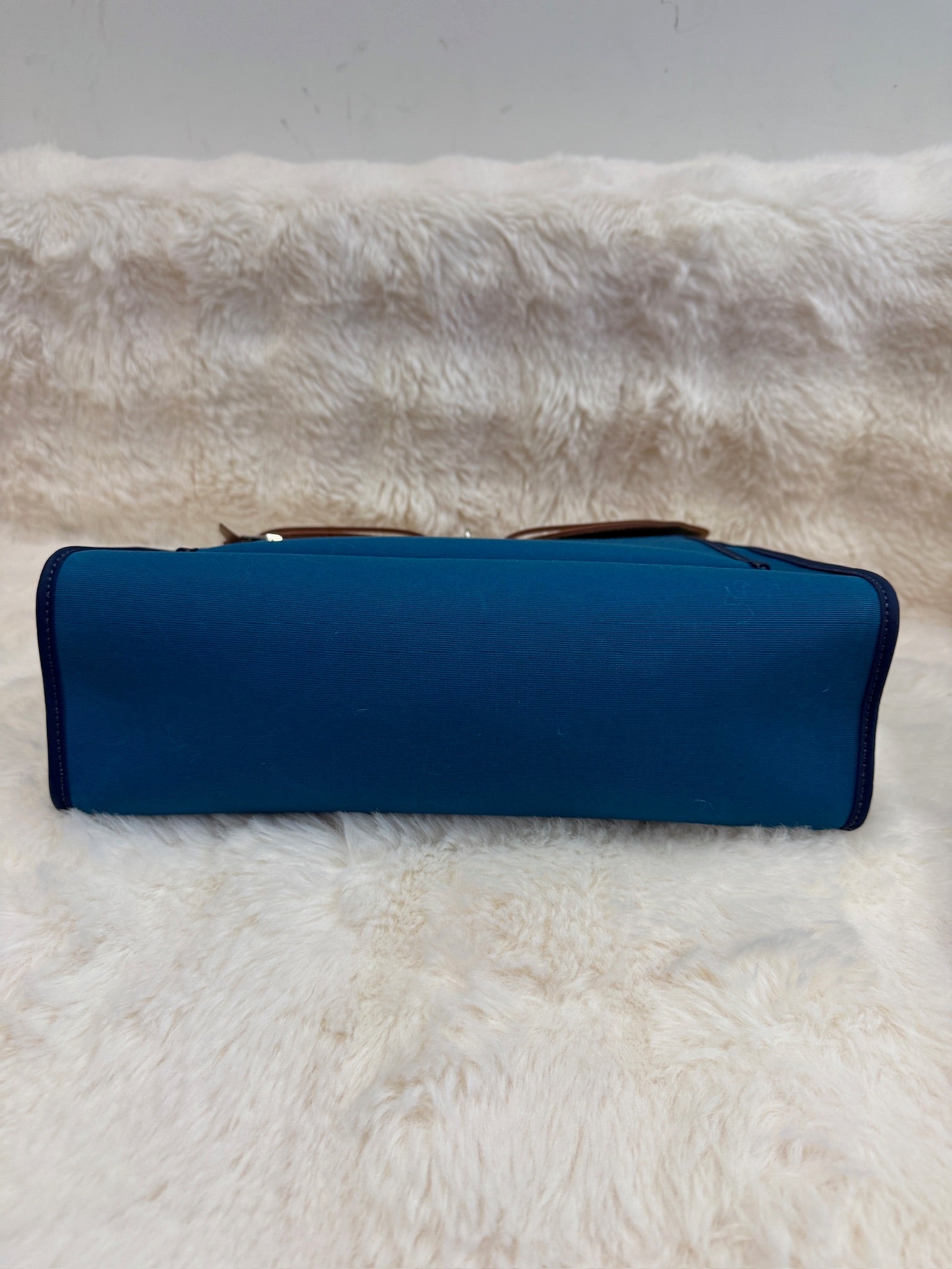 Hermès Herbag – Blue Canvas & Leather