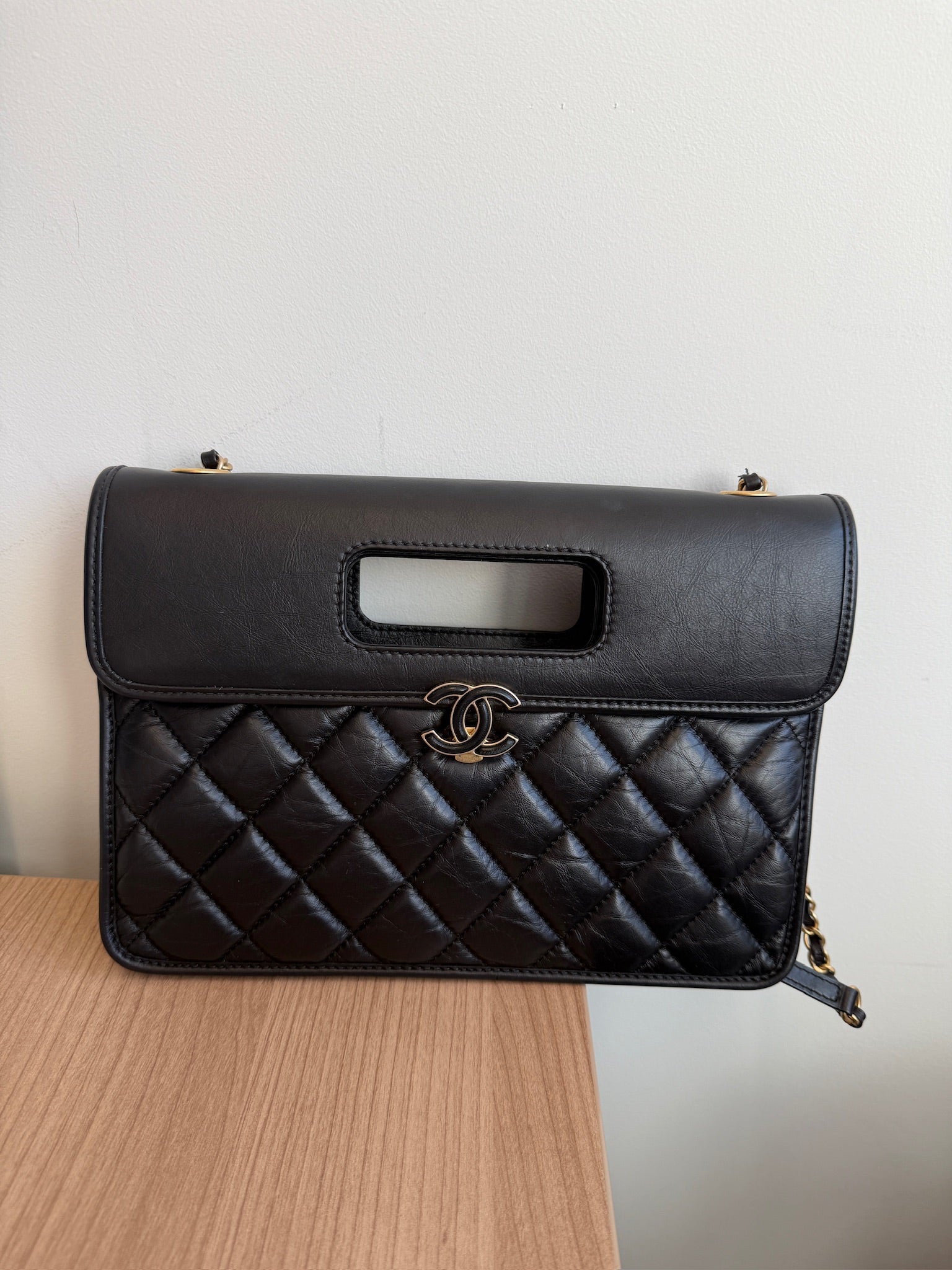 Chanel  Graphic Catch Flap Bag