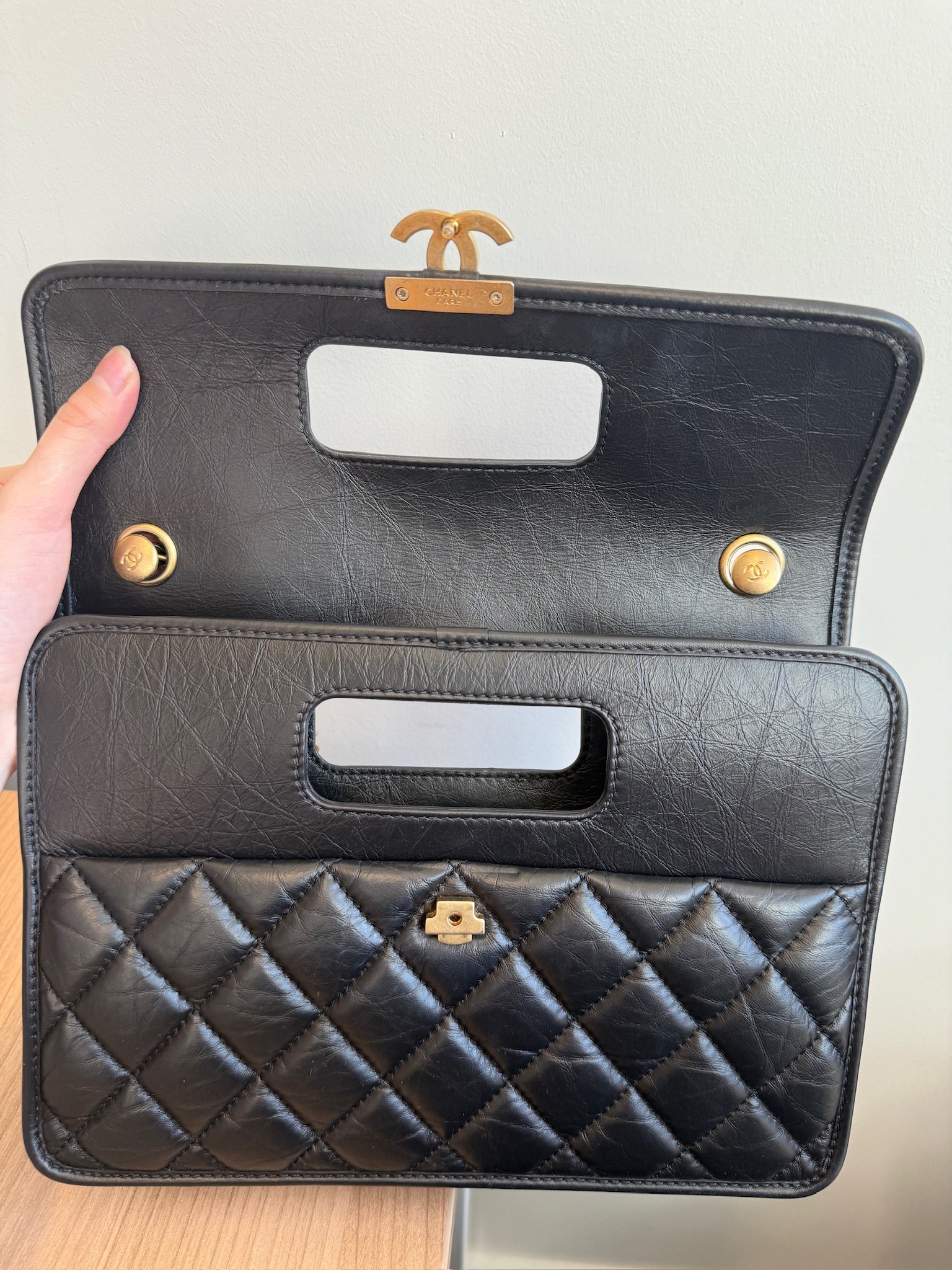 Chanel  Graphic Catch Flap Bag