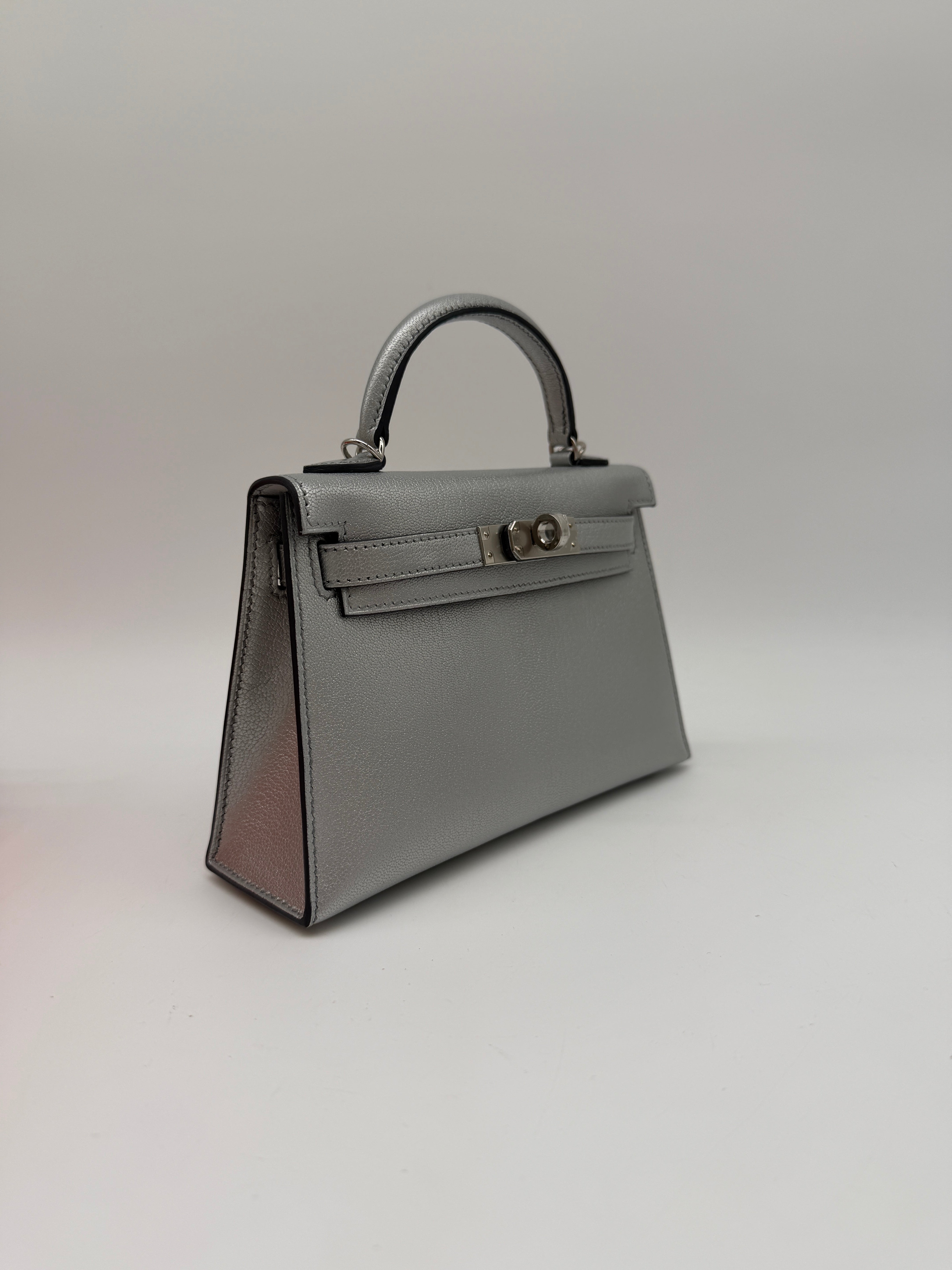 Hermès Mini Kelly Argentee Palladium Hardware