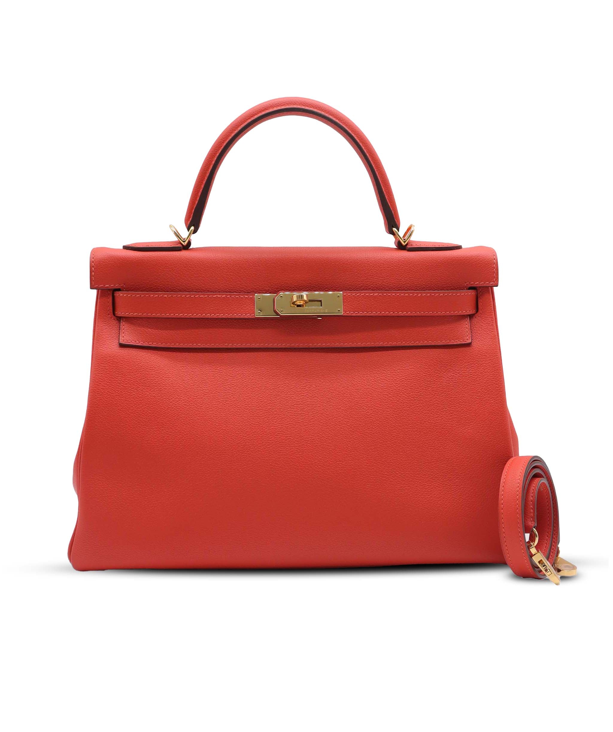Hermes Kelly 32 Capucine GHW AGC3770