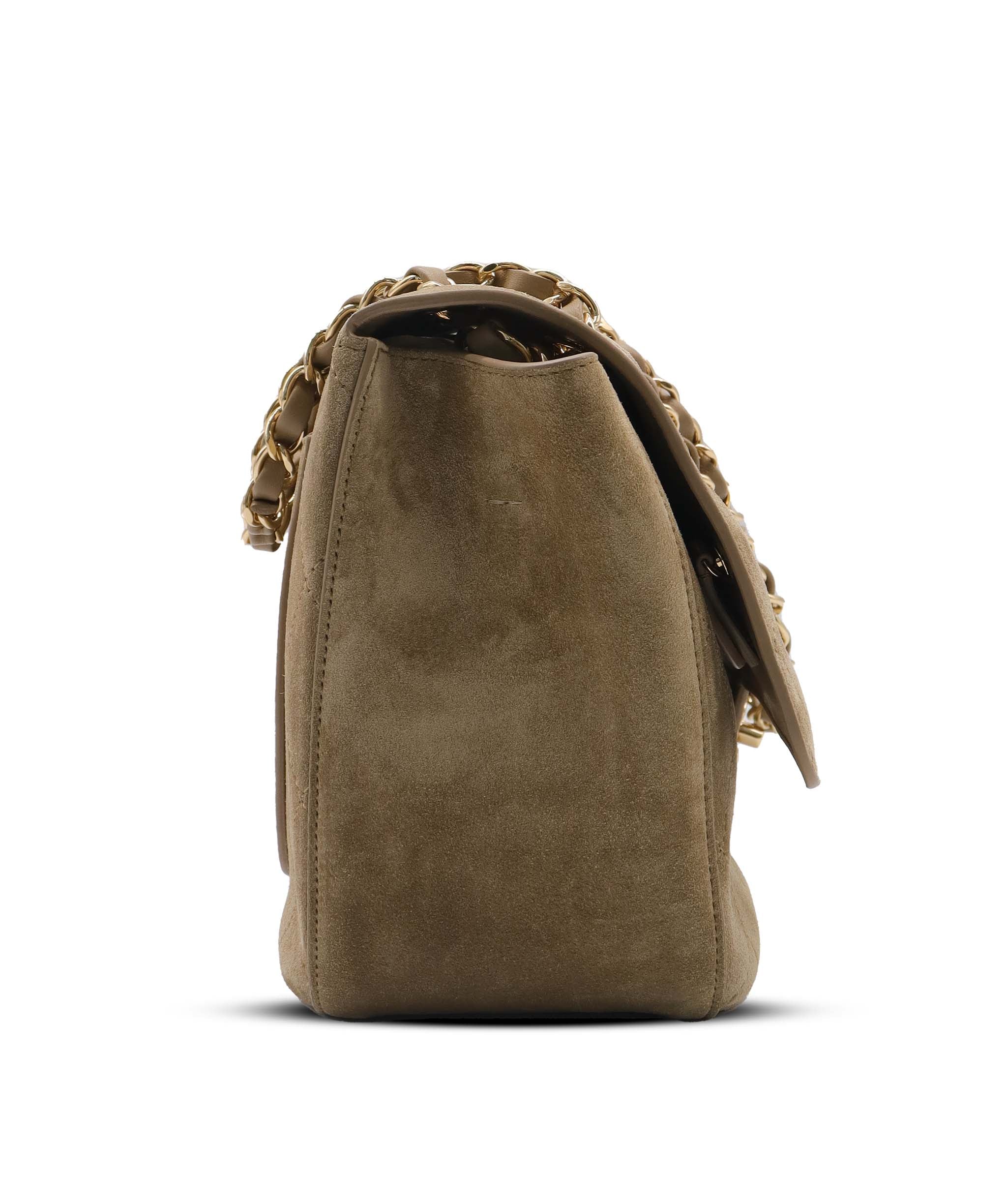 CHANEL SUEDE BAG BROWN SUEDE  ASC7288