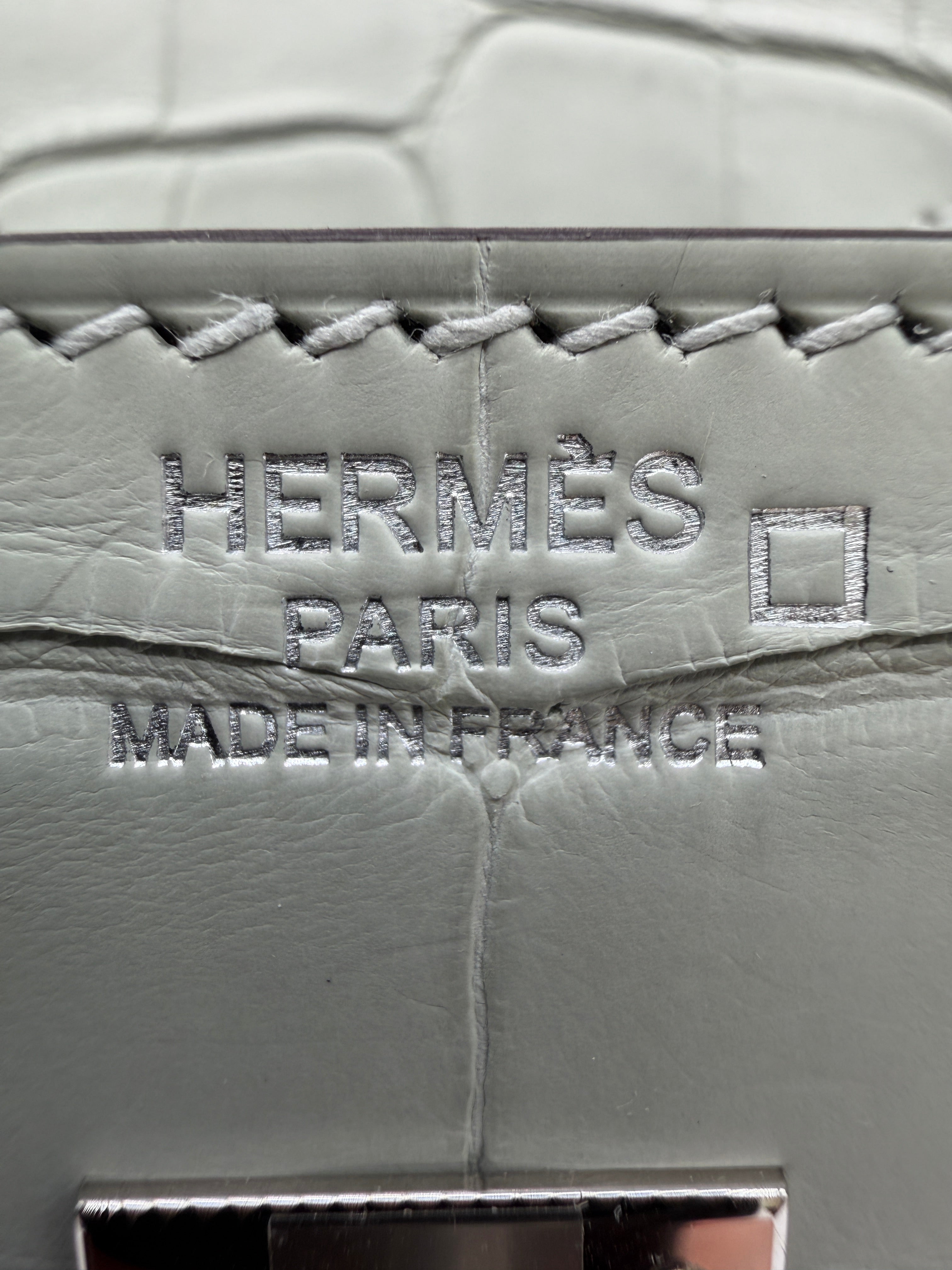 Hermès Birkin 25 Gris Neve Matt Alligator Palladium Hardware