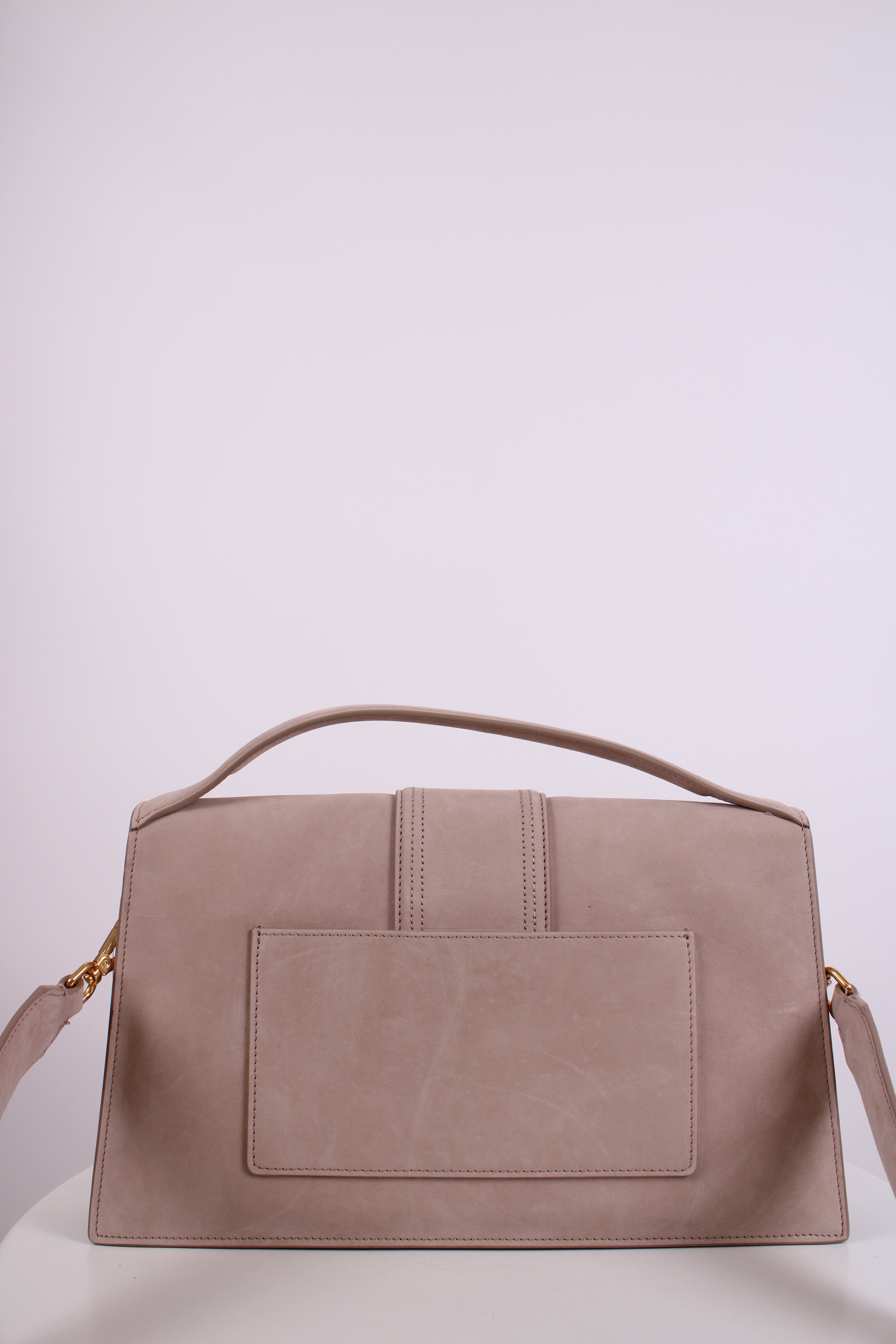 Jacquemus La Grande Bambino Suede Bag Beige