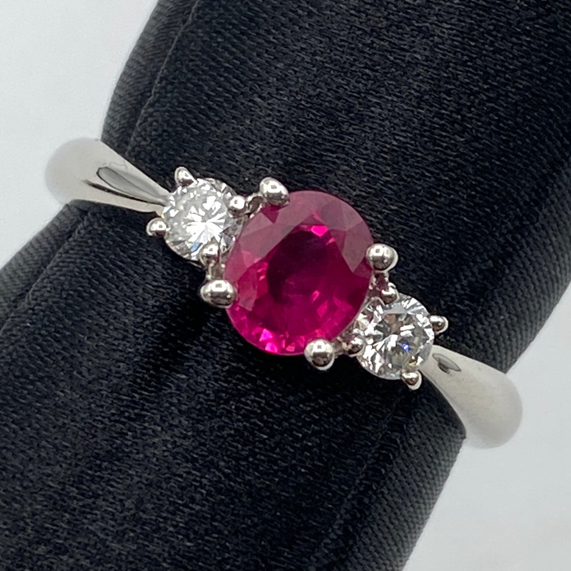 50622 Pt900 Ruby Ring R0.78 D0.2 4.1g China-Soviet US8