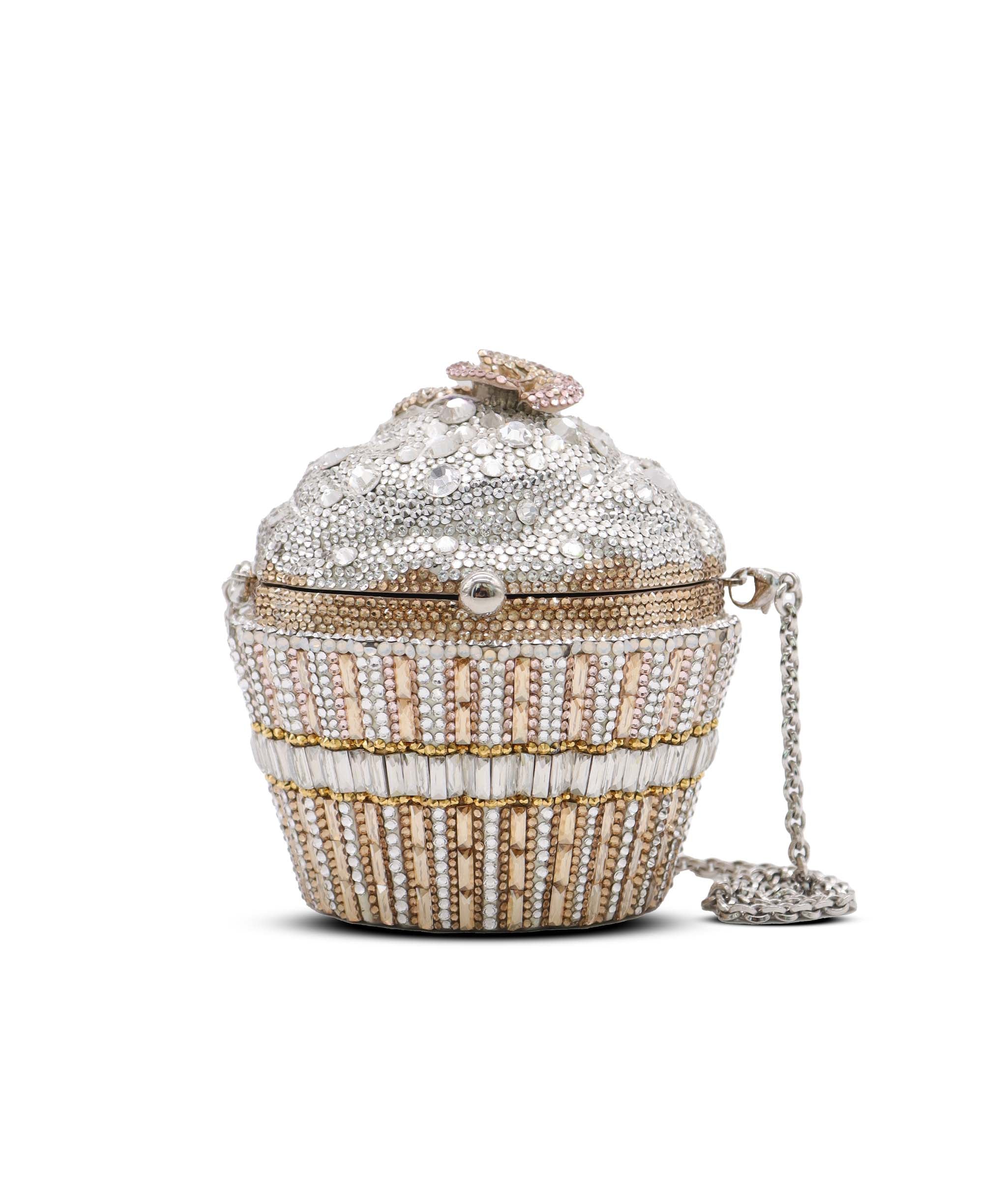 JUDITH LEIBER LIMITED EDITION MINAUDIERE CUPCAKE CLUTH  ASC7290