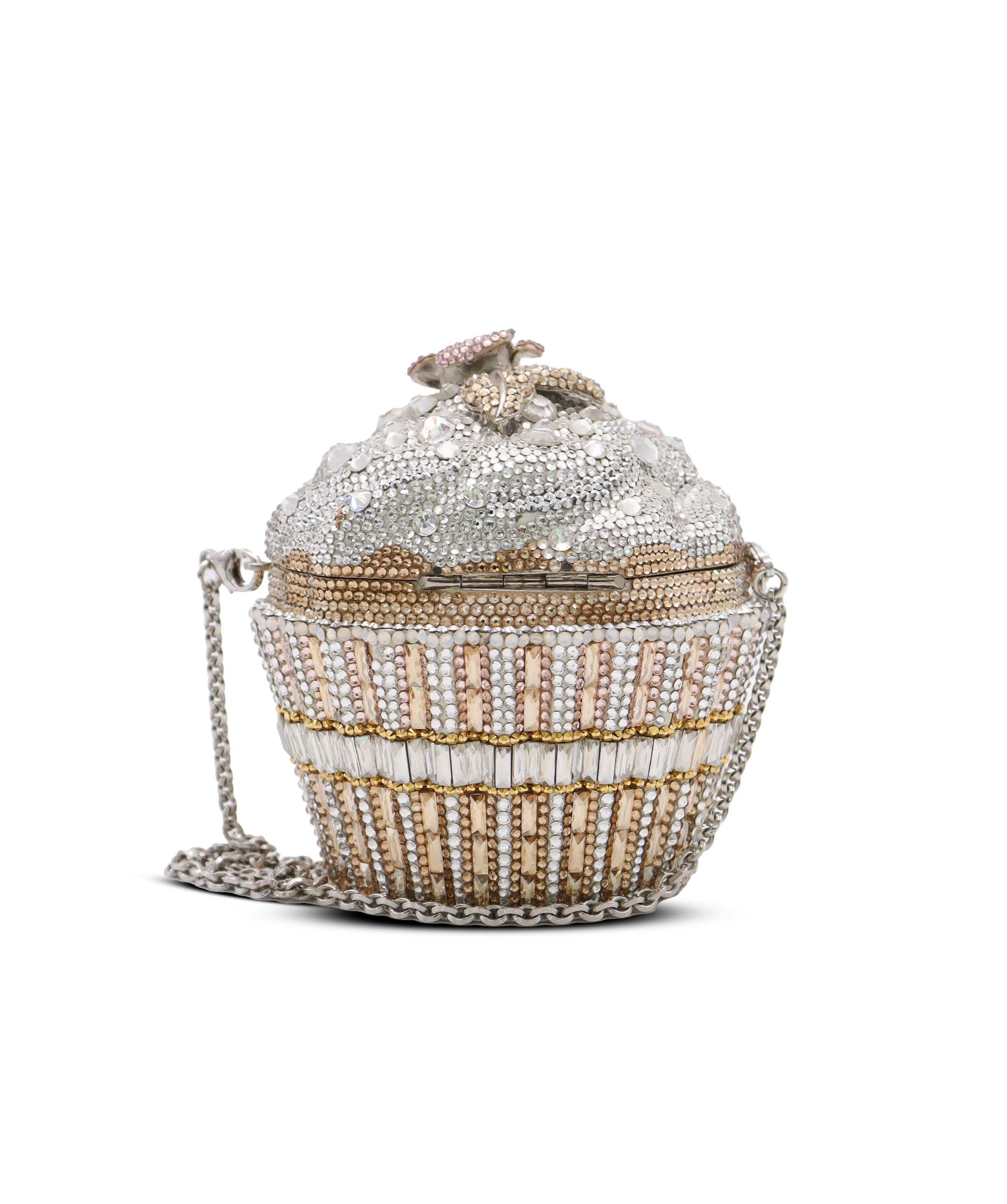 JUDITH LEIBER LIMITED EDITION MINAUDIERE CUPCAKE CLUTH  ASC7290