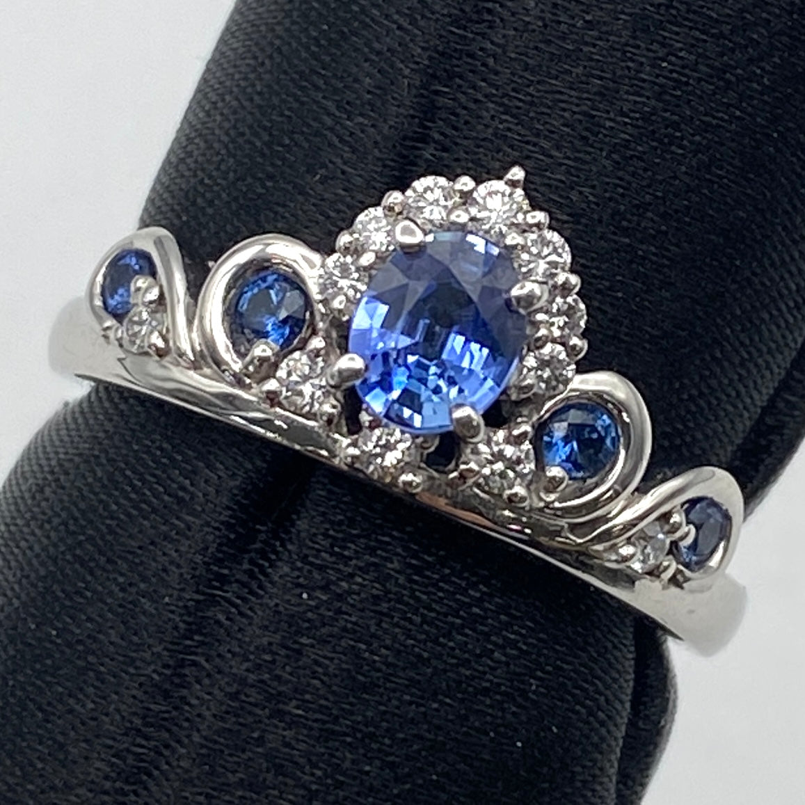 50626 K18WG sapphire ring S0.53 D0.13 5g NGL US6.25
