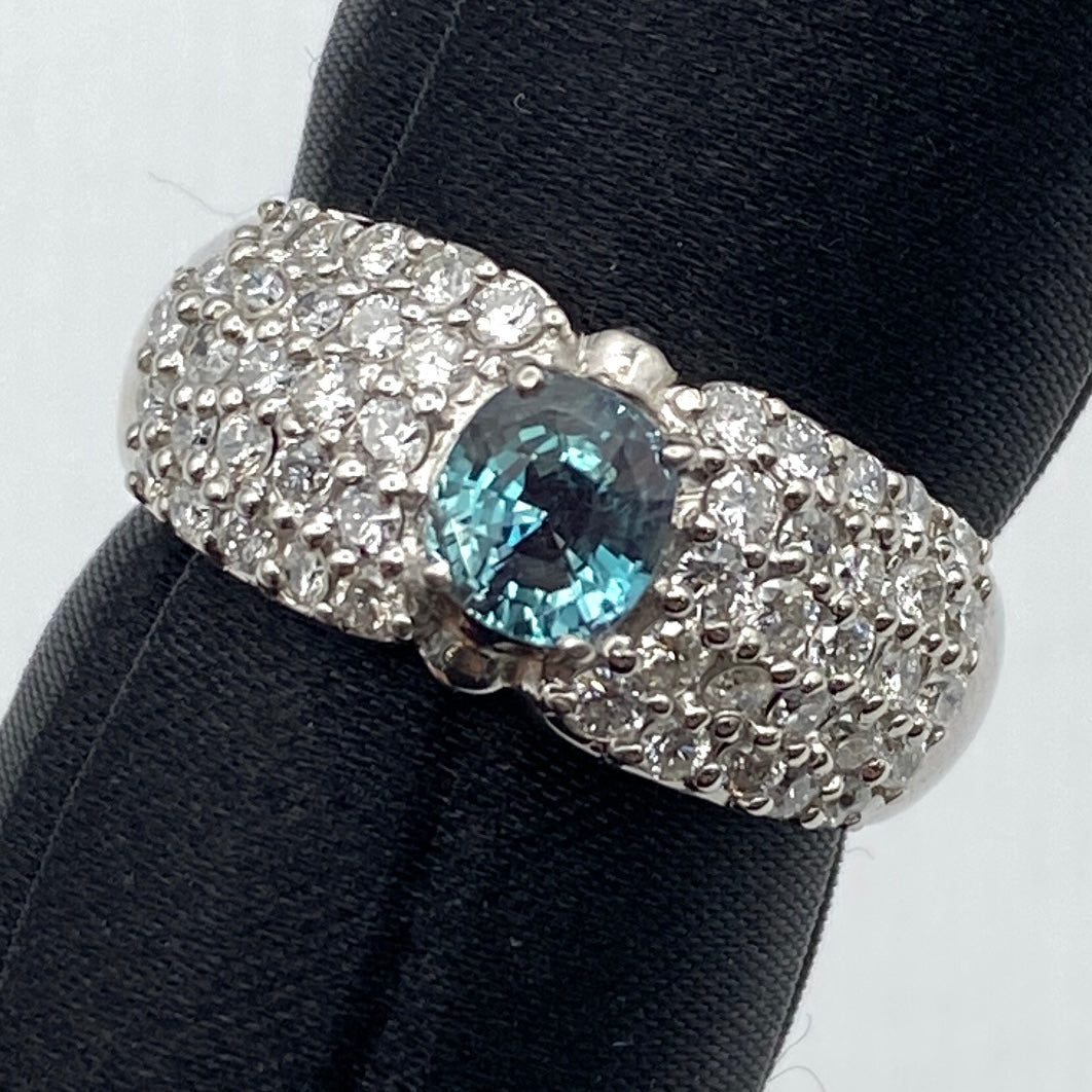 50060 Pt900 Alexandrite Ring AL0.83 D0.80 9.3g China-Soviet US6.5