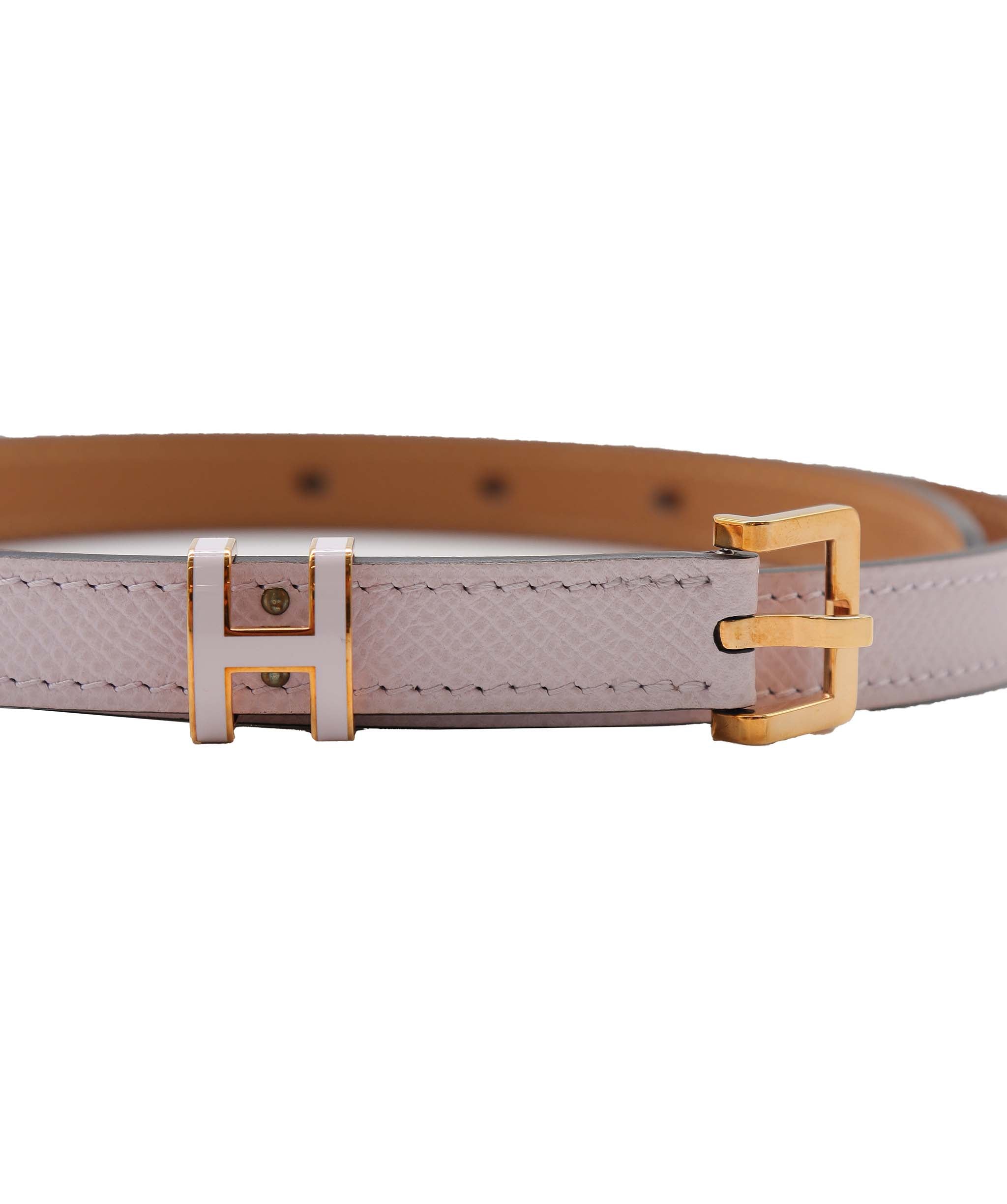 Hermès Mauve Pale Pop H Belt RGHW Size 75 ASL9749