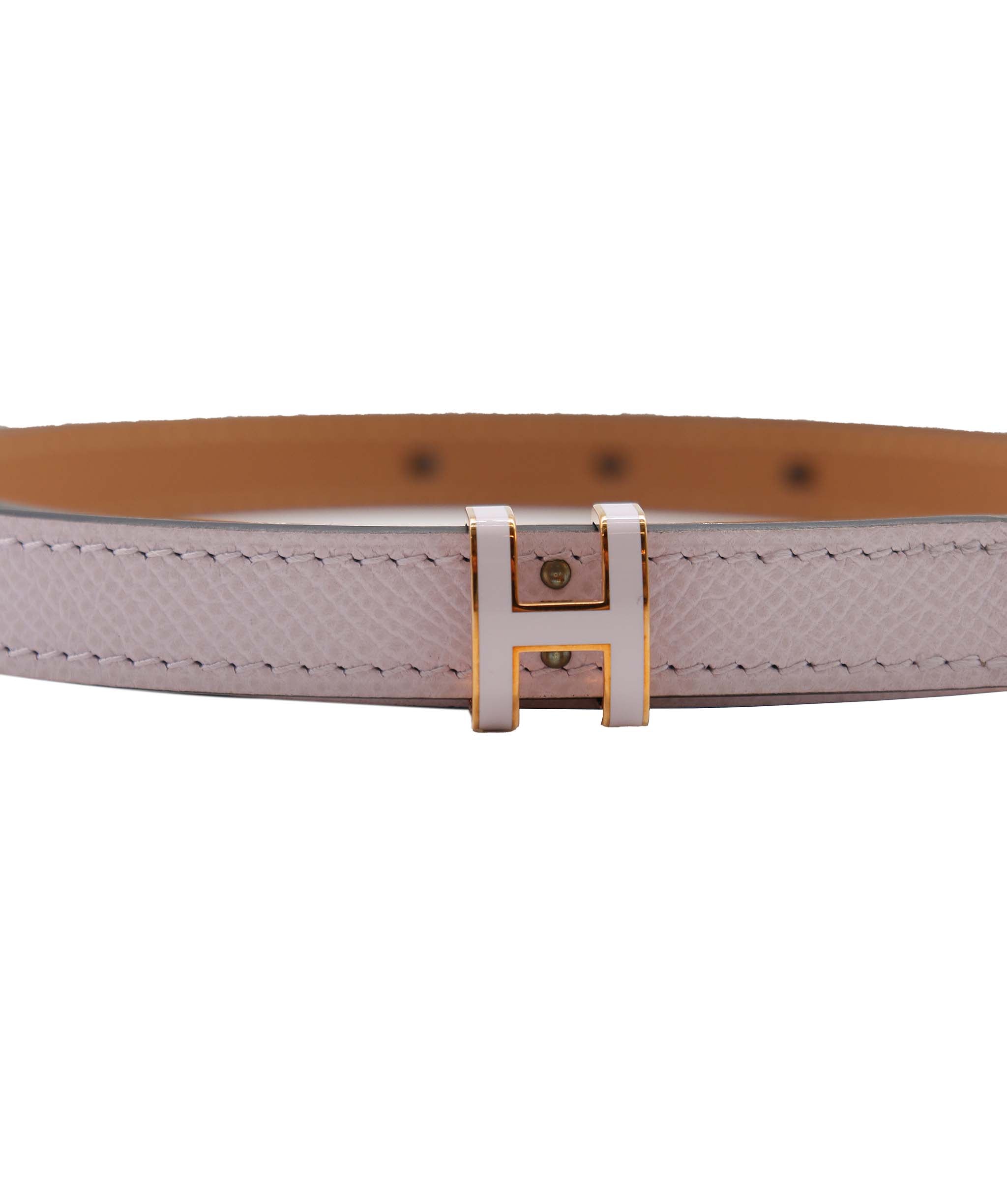 Hermès Mauve Pale Pop H Belt RGHW Size 75 ASL9749