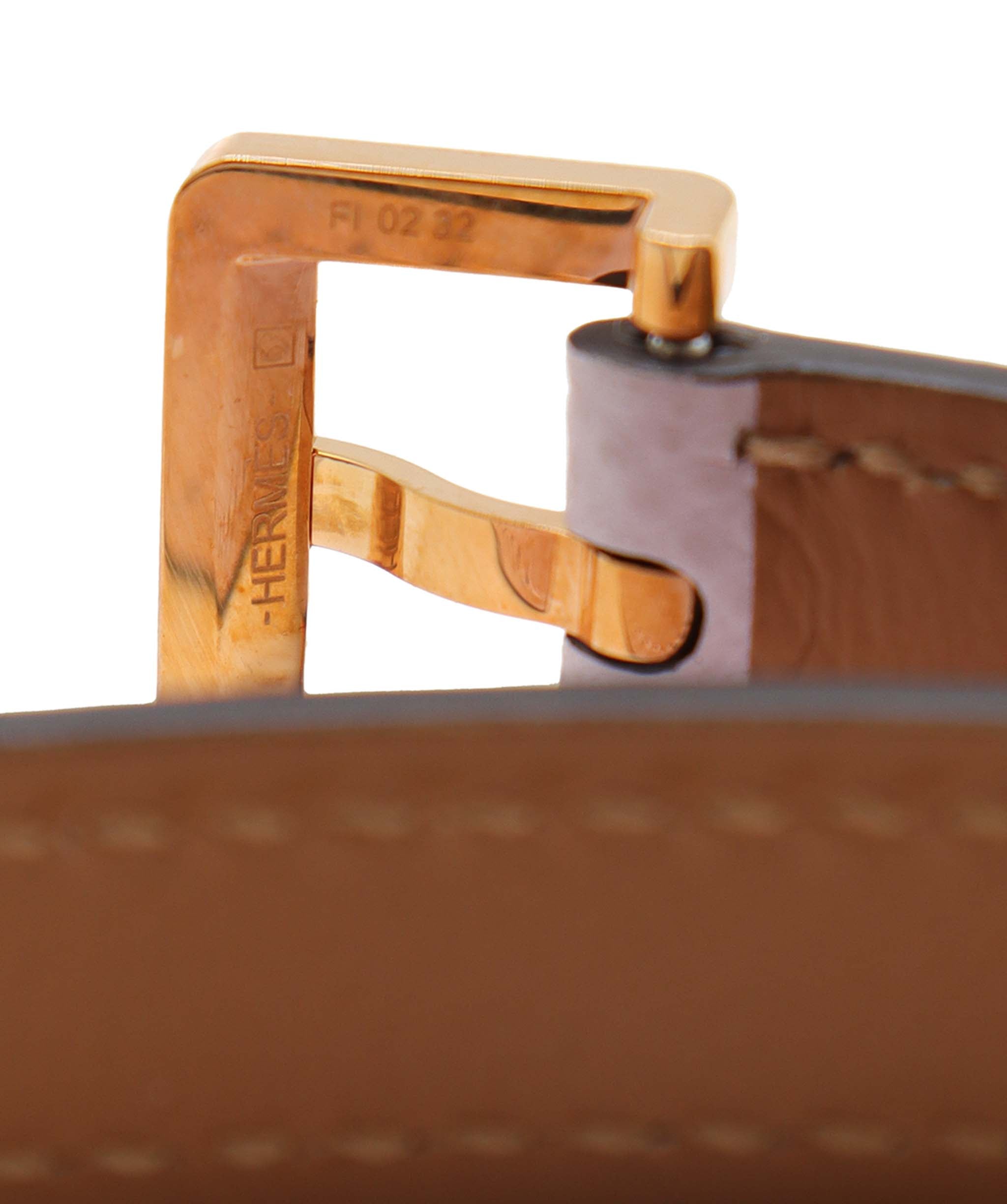 Hermès Mauve Pale Pop H Belt RGHW Size 75 ASL9749