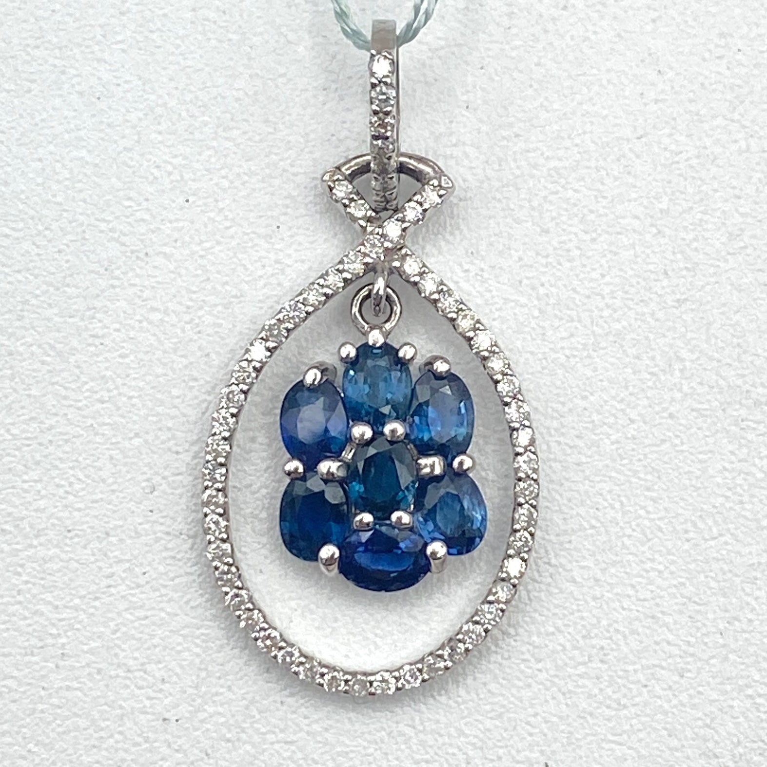 50068 K18WG Sapphire Pentop S1.43 D0.30 2.6g