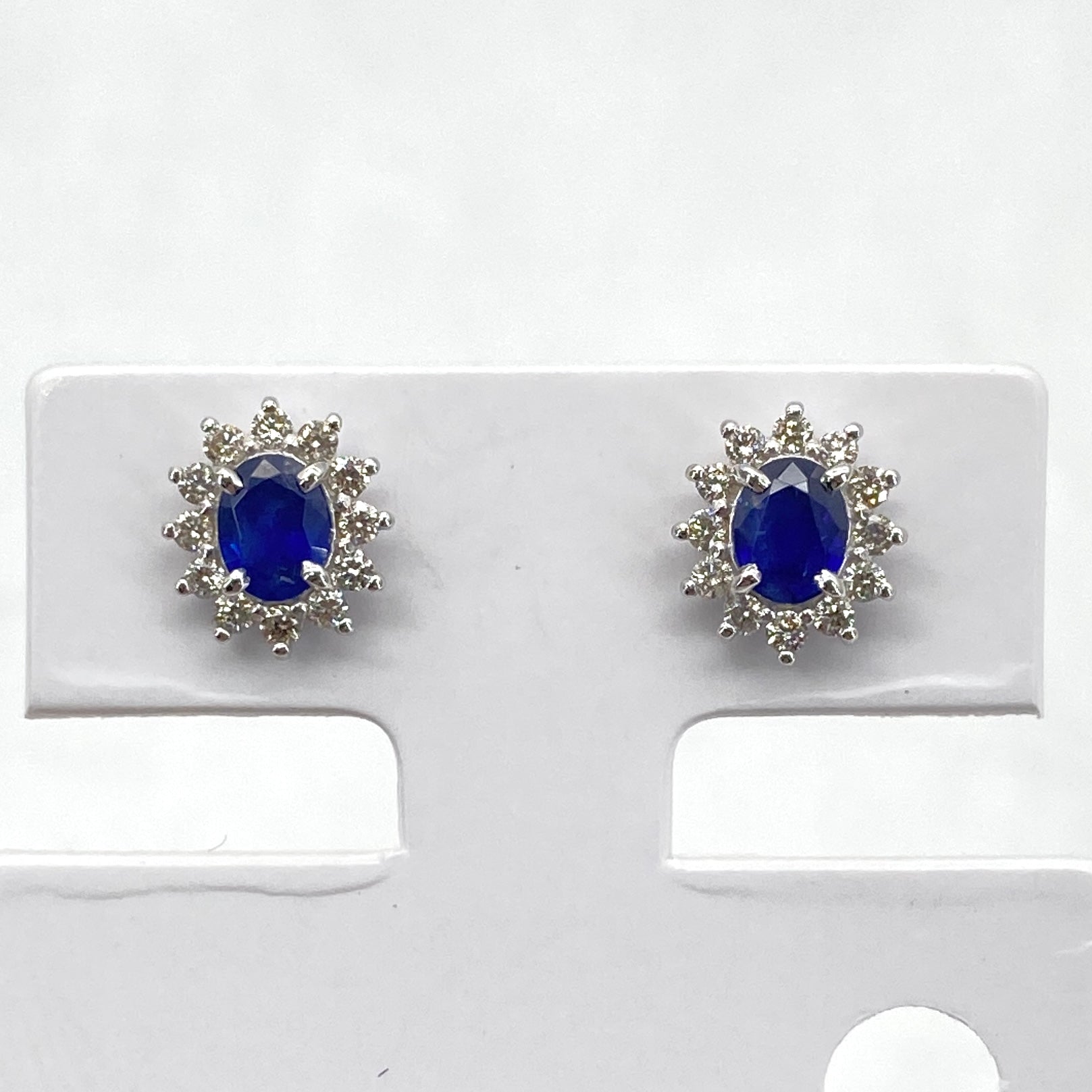 49176 K18WG sapphire earrings S0.25*2 D0.08*2 1g