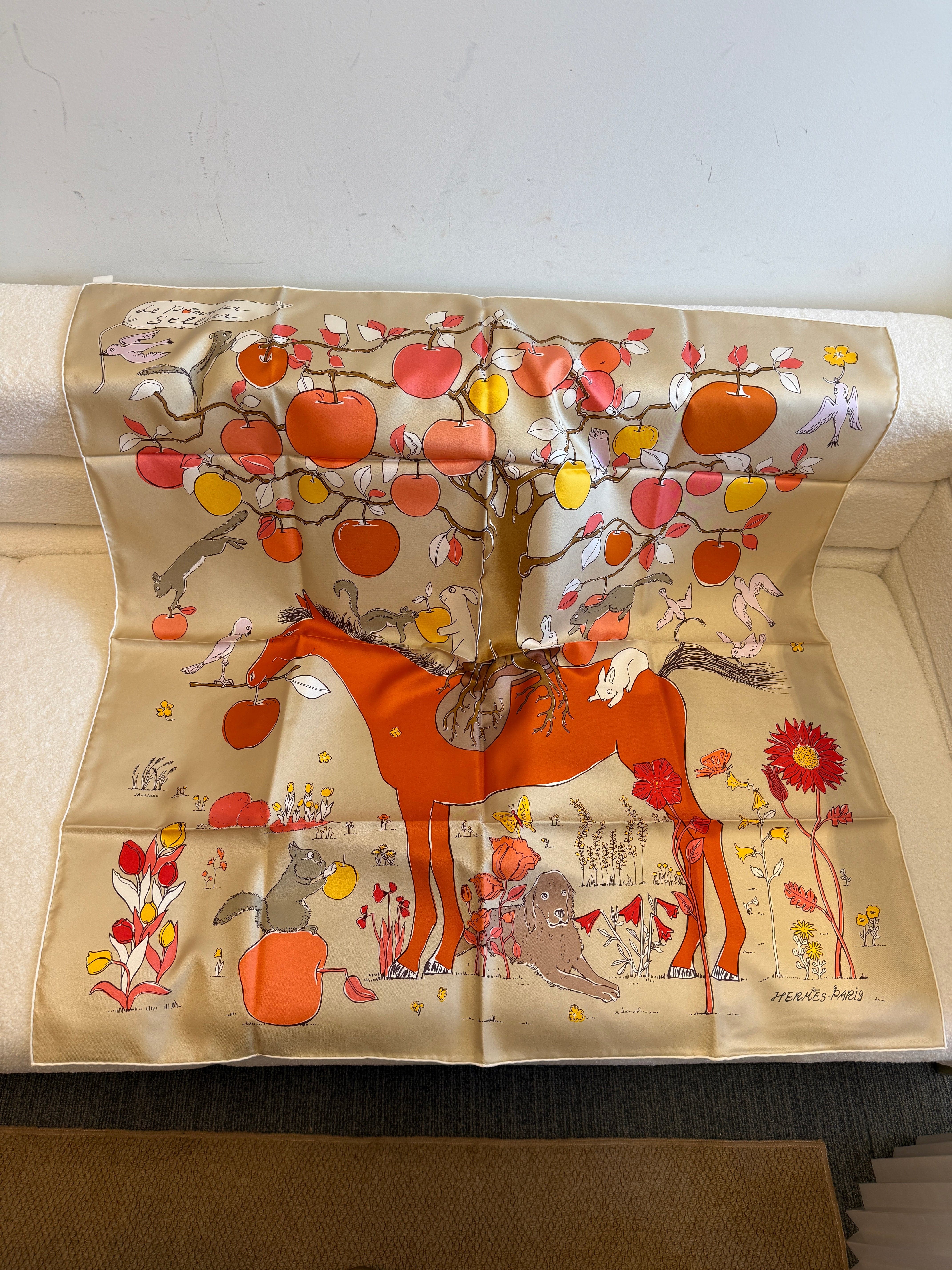Luxury Promise Hermes silk scarf new with box 90*90 CM