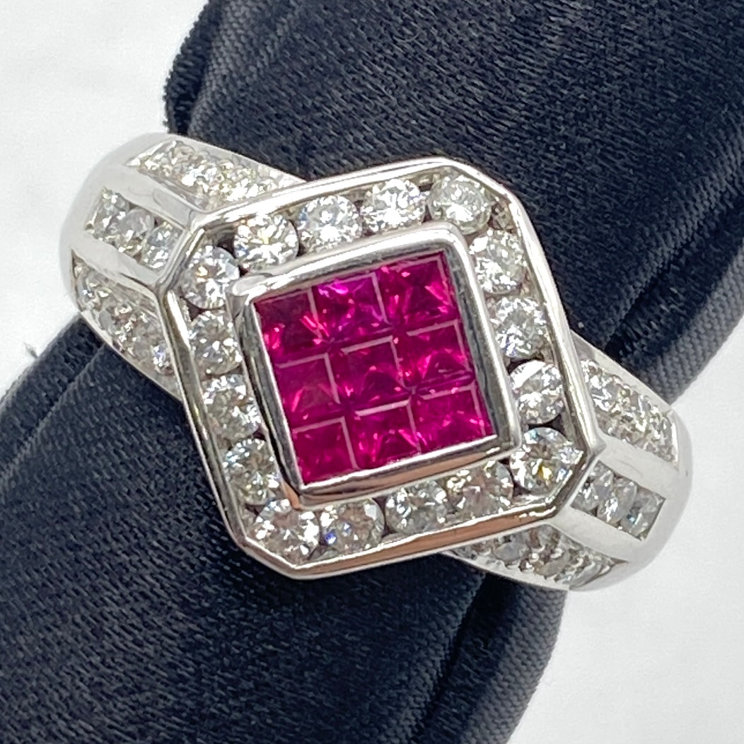 25-61170-0 PT900 Ruby Ring RU 0.60 DA 0.67 11.0g GIA Burma