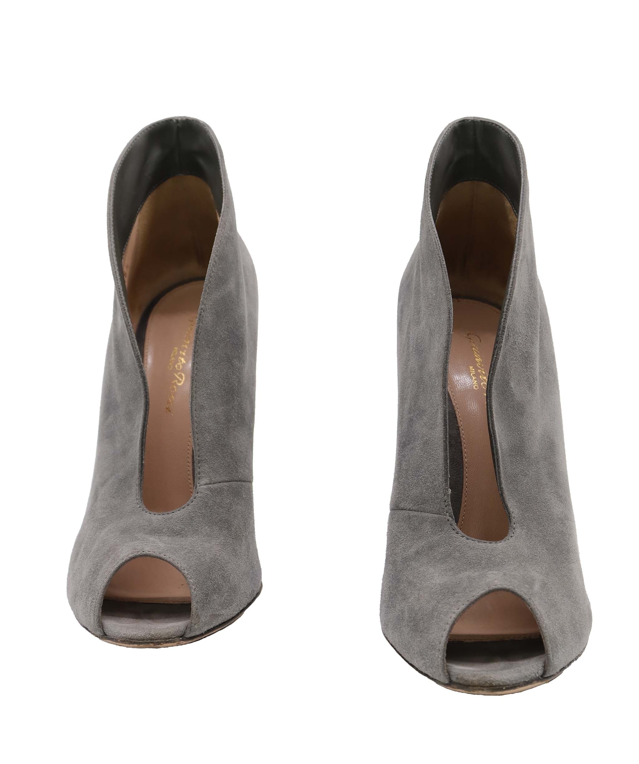 GIANVITO ROSSI - VAMP BOOTS GRAY SUEDE SIZE 38 ASC7295