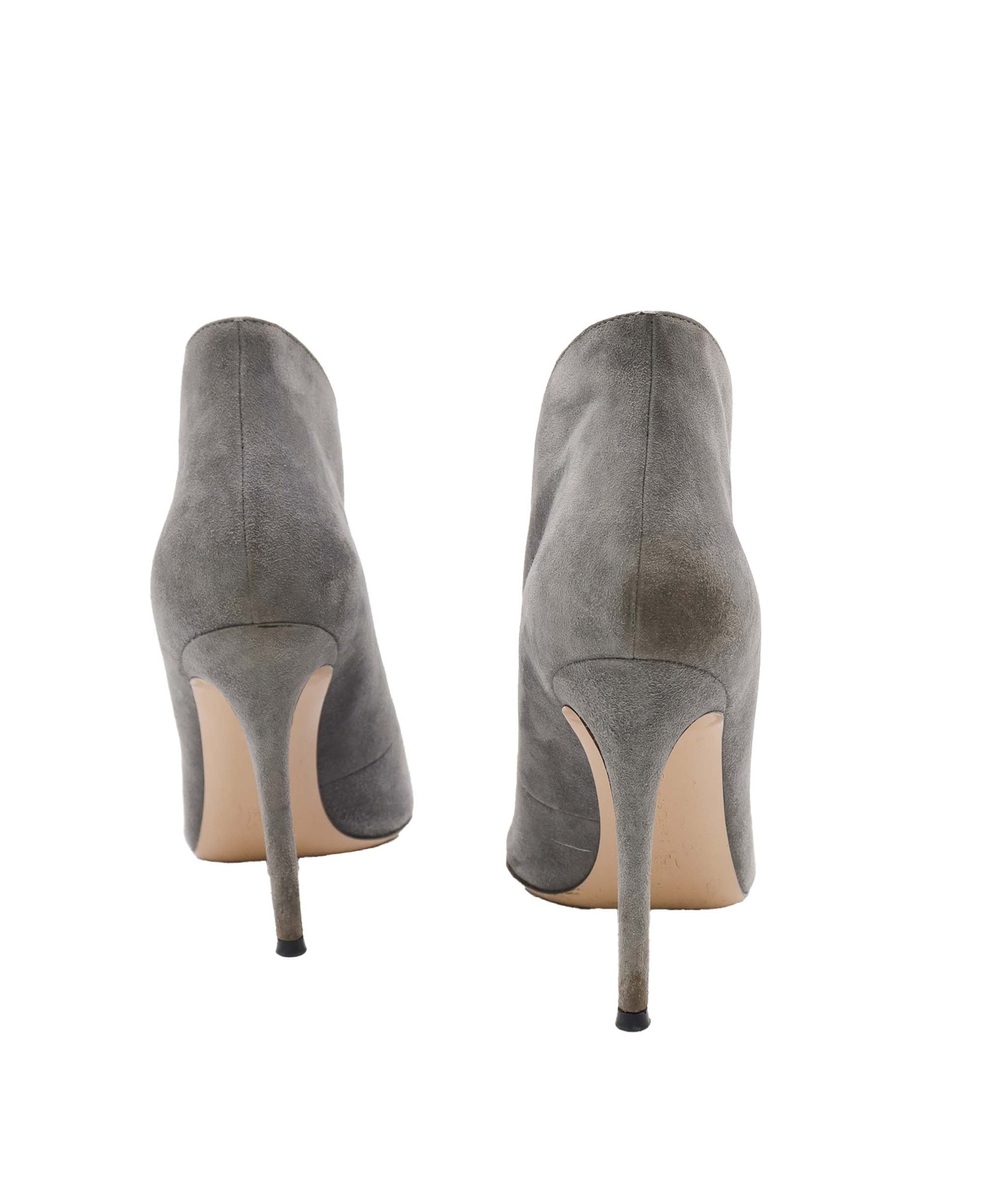GIANVITO ROSSI - VAMP BOOTS GRAY SUEDE SIZE 38 ASC7295